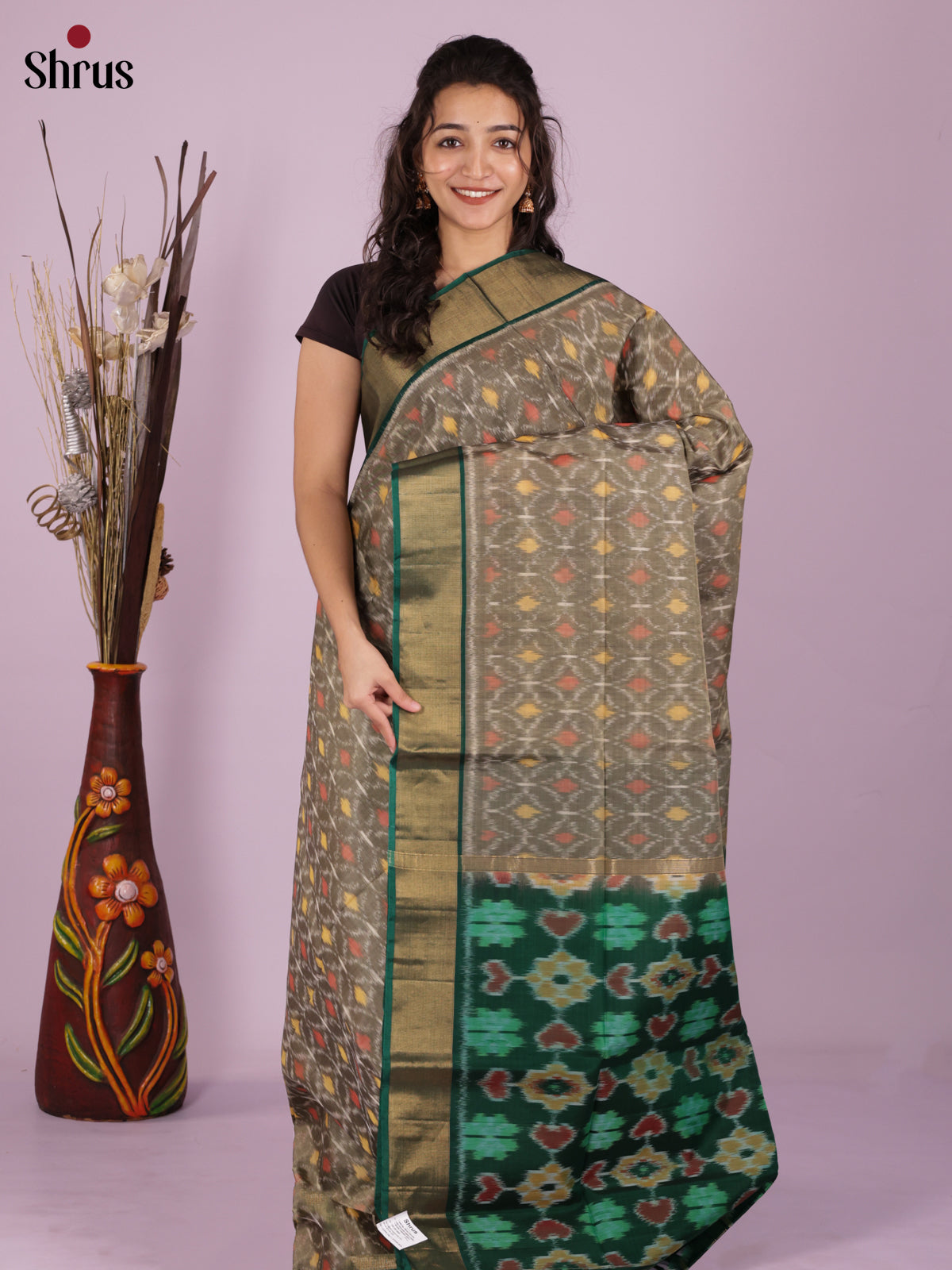 DIS11442 - Pochampally sico Saree - Shop on Shrus.com