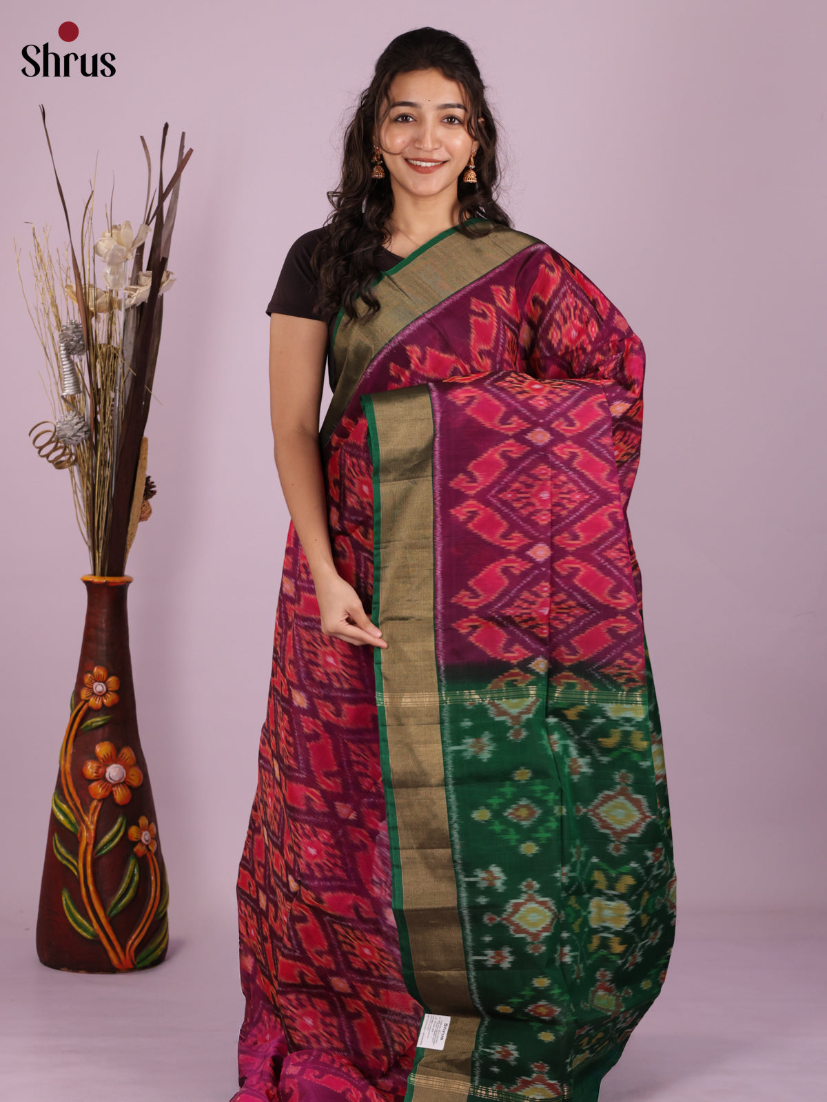 DIS11458 - Pochampally sico Saree - Shop on Shrus.com