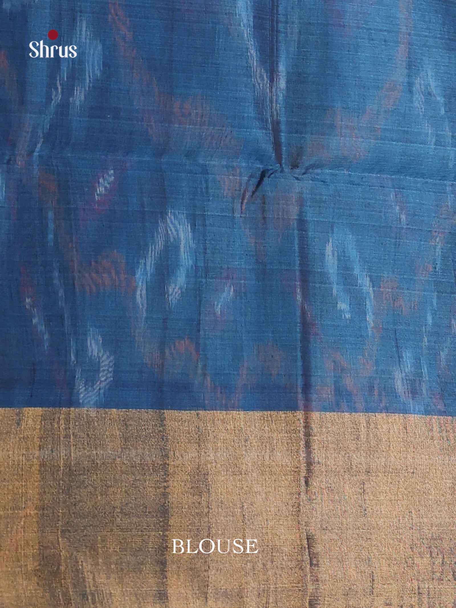 Orange & Blue - Pochampally sico Saree - Shop on Shrus.com