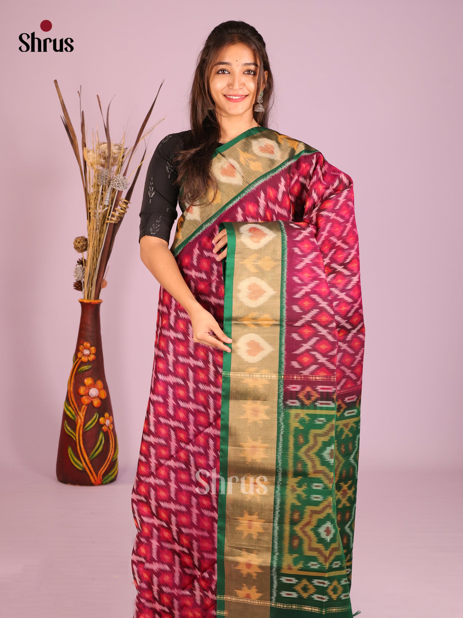 DIS11535 - Pochampally sico Saree - Shop on Shrus.com