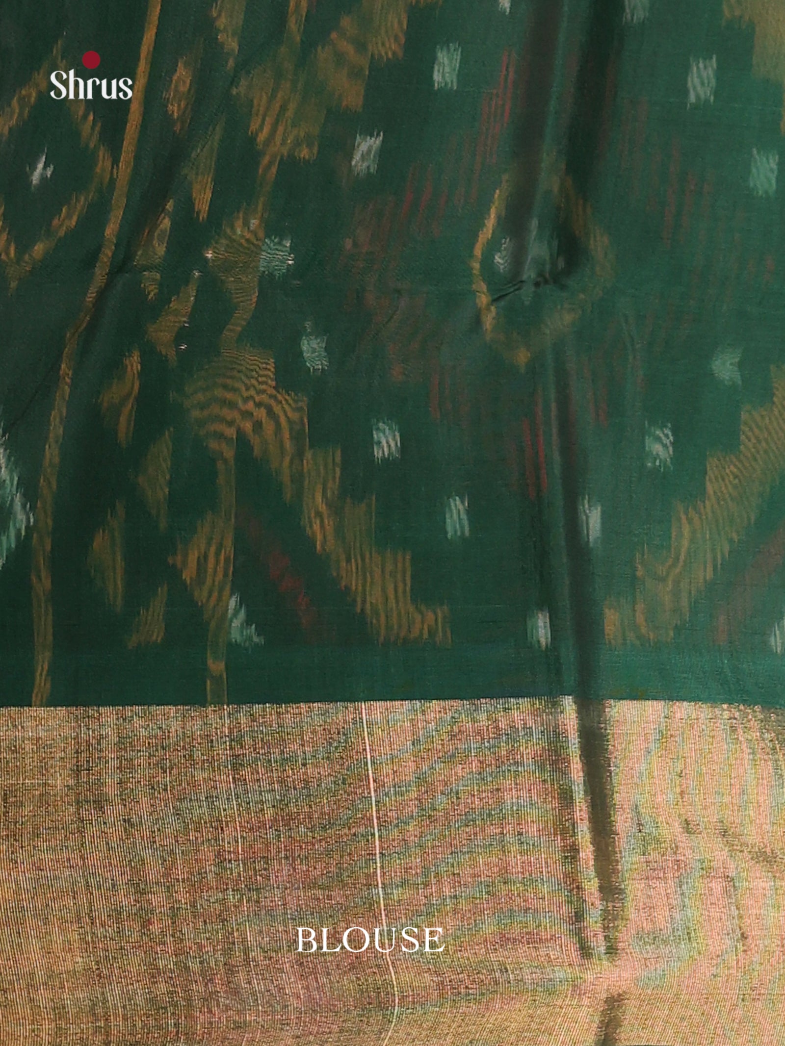 Maroon & Green - Pochampally sico Saree - Shop on Shrus.com