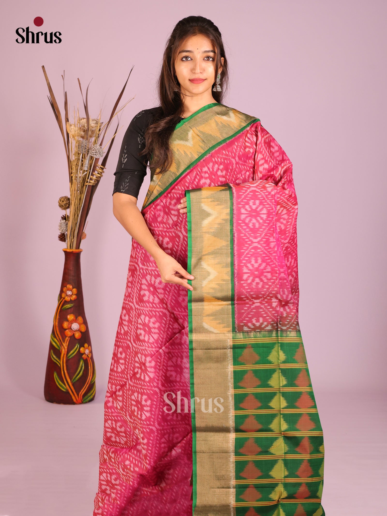 DIS11540 - Pochampally sico Saree - Shop on Shrus.com