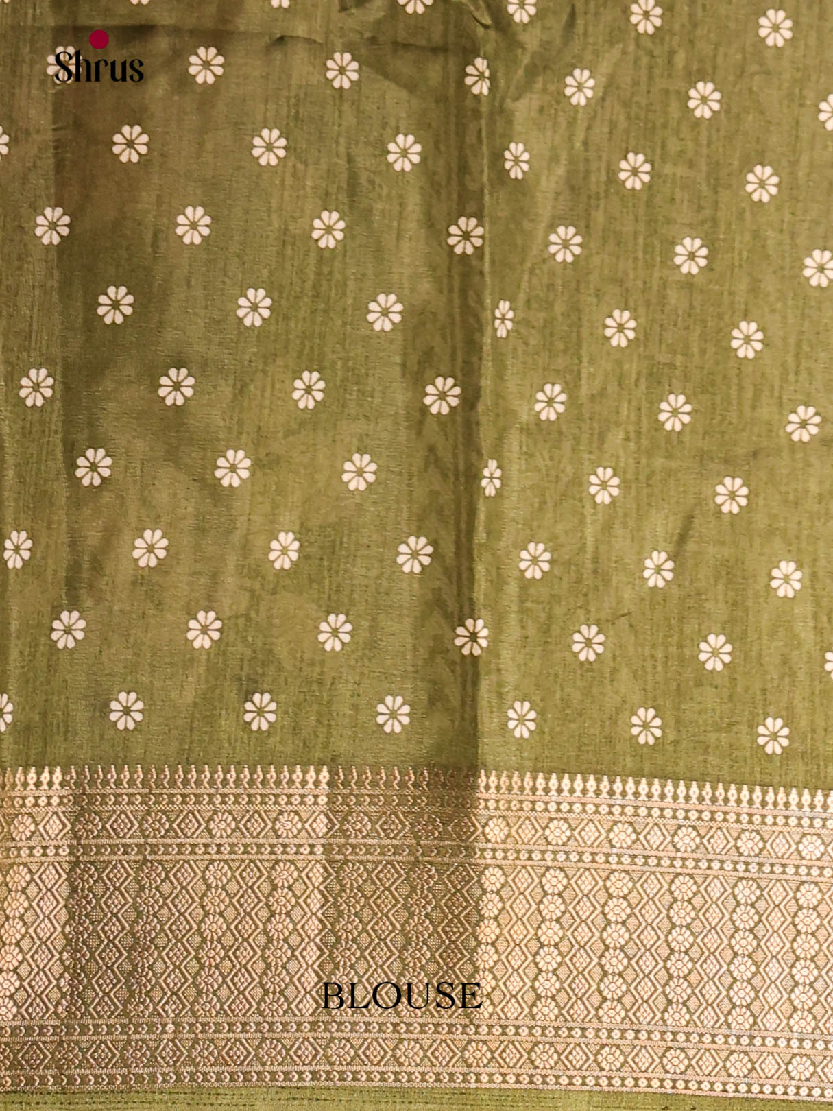 Green - Semi Crepe Saree - Shop on Shrus.com