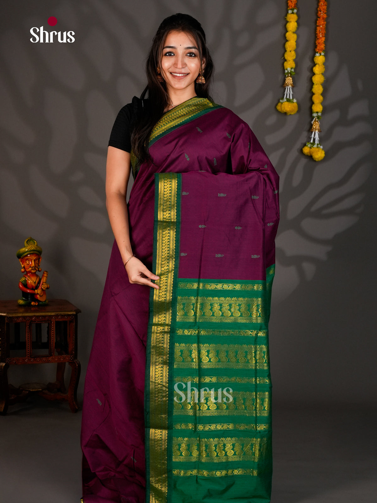 DIS12132 - Kalyani Cotton Saree - Shop on Shrus.com