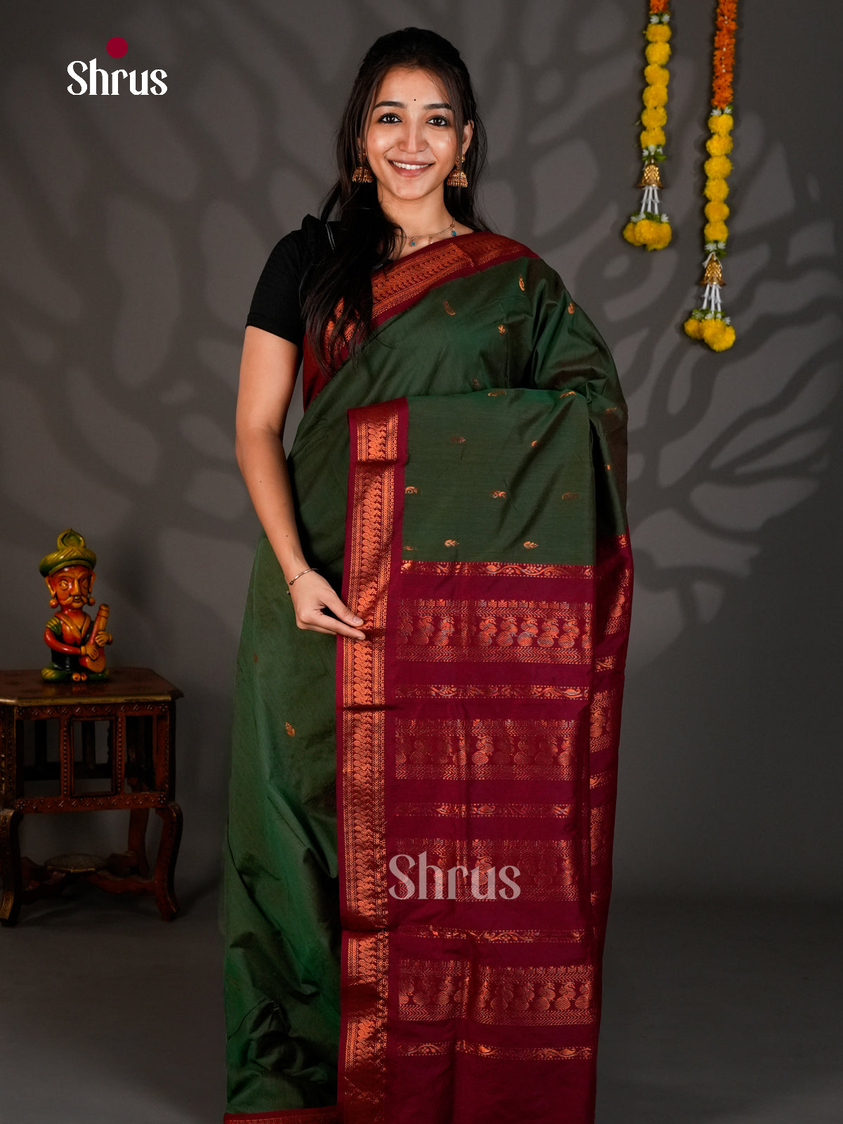 DIS12138 - Kalyani Cotton Saree - Shop on Shrus.com