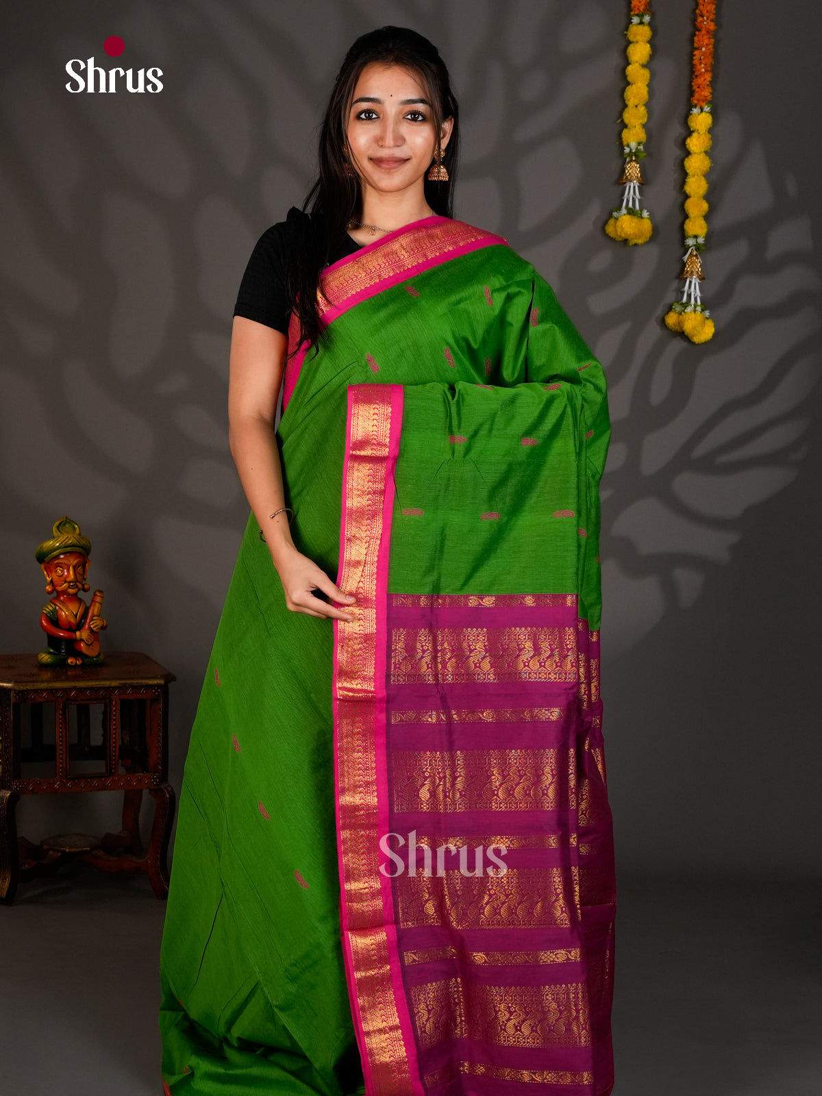 DIS12148 - Kalyani Cotton Saree - Shop on Shrus.com
