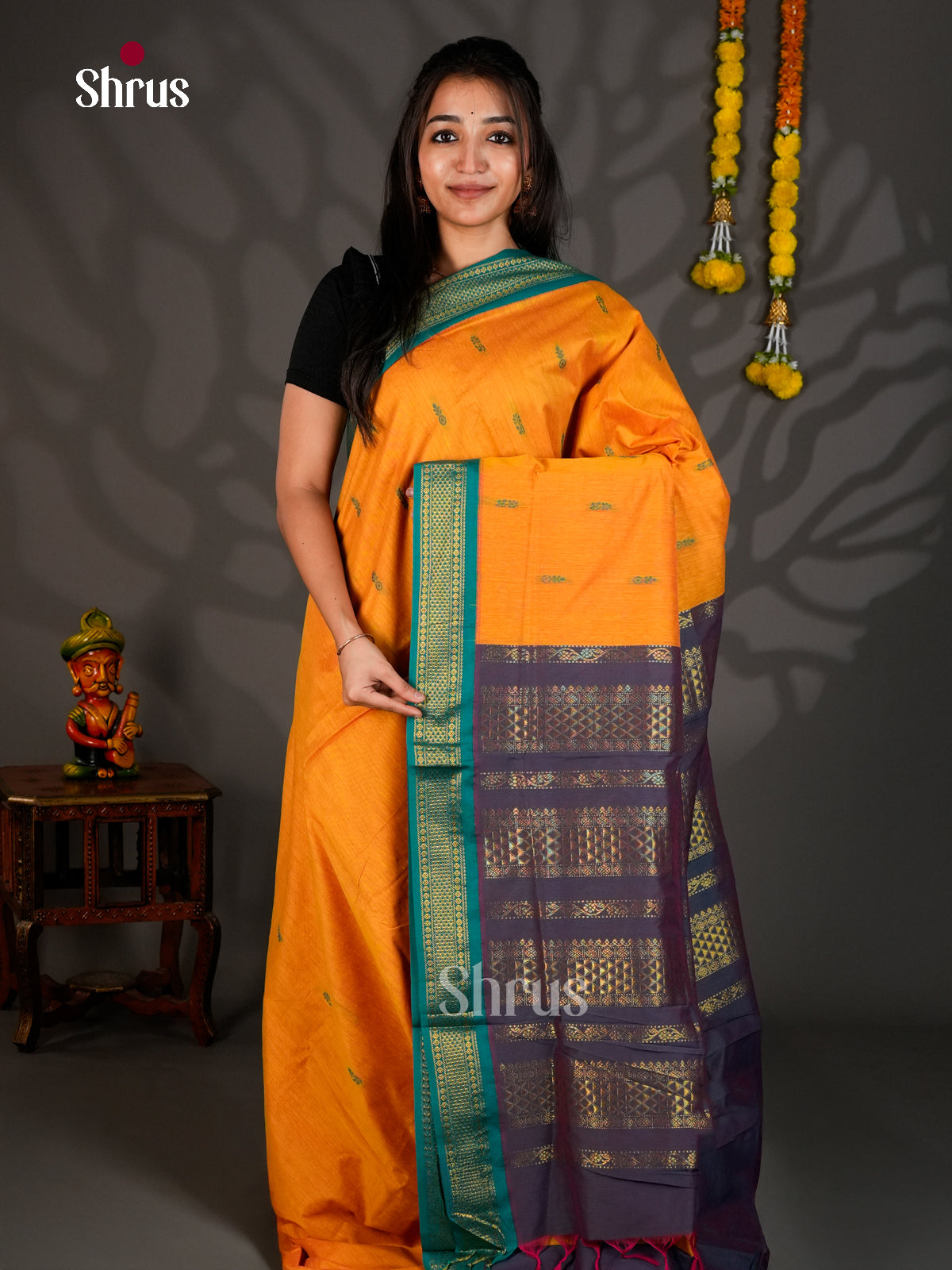 DIS12154 - Kalyani Cotton Saree - Shop on Shrus.com