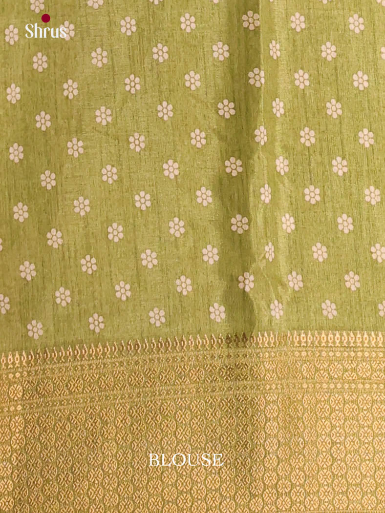Green - Semi Crepe Saree - Shop on Shrus.com
