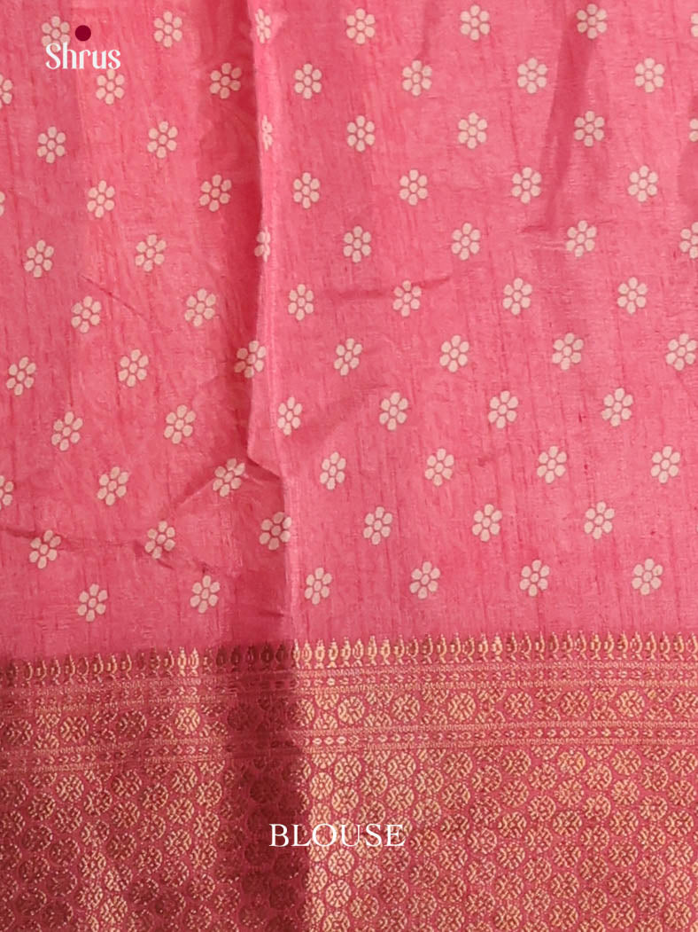 Pink- Semi Crepe Saree - Shop on Shrus.com