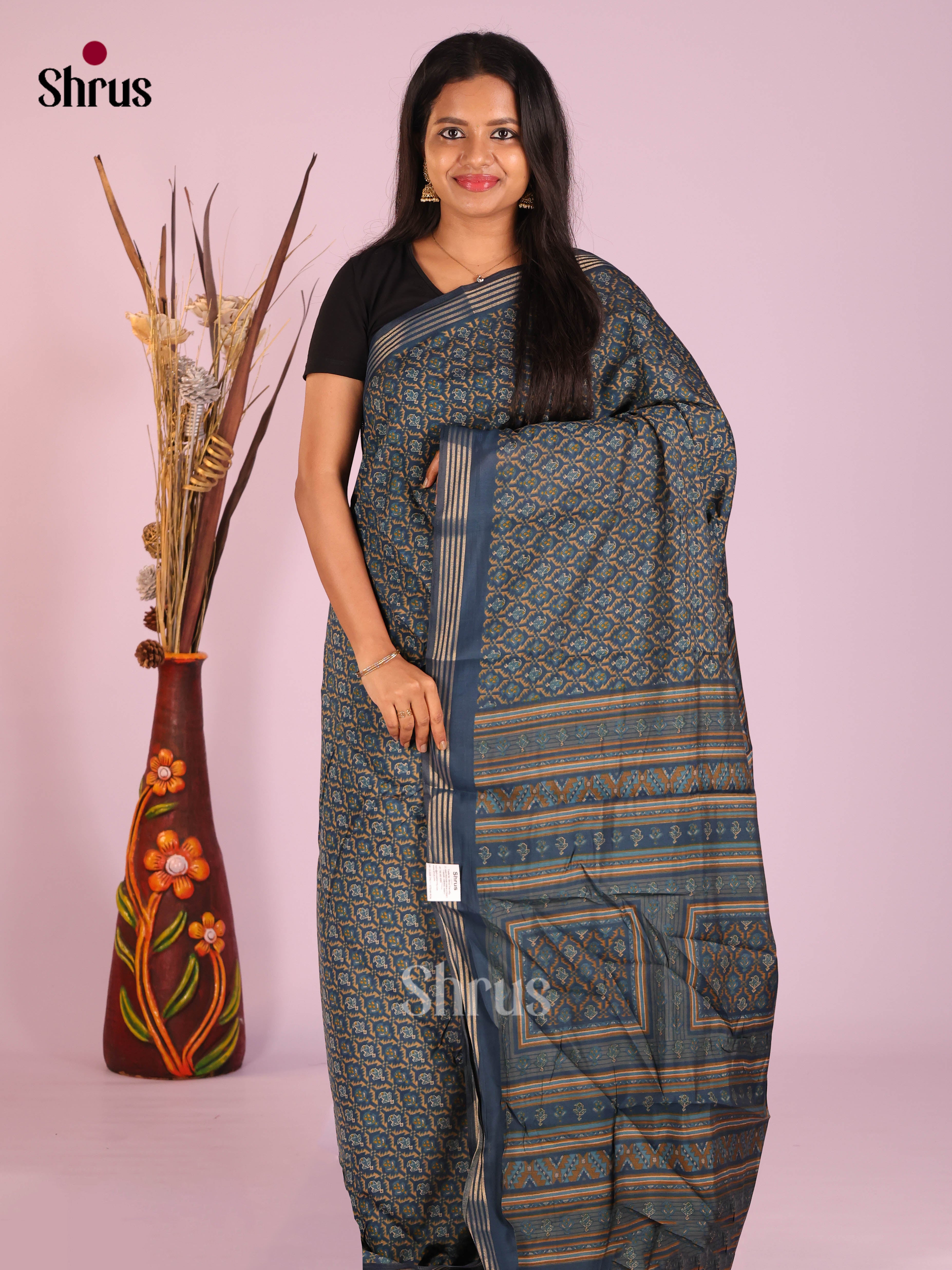 Blue - Art Modal Saree