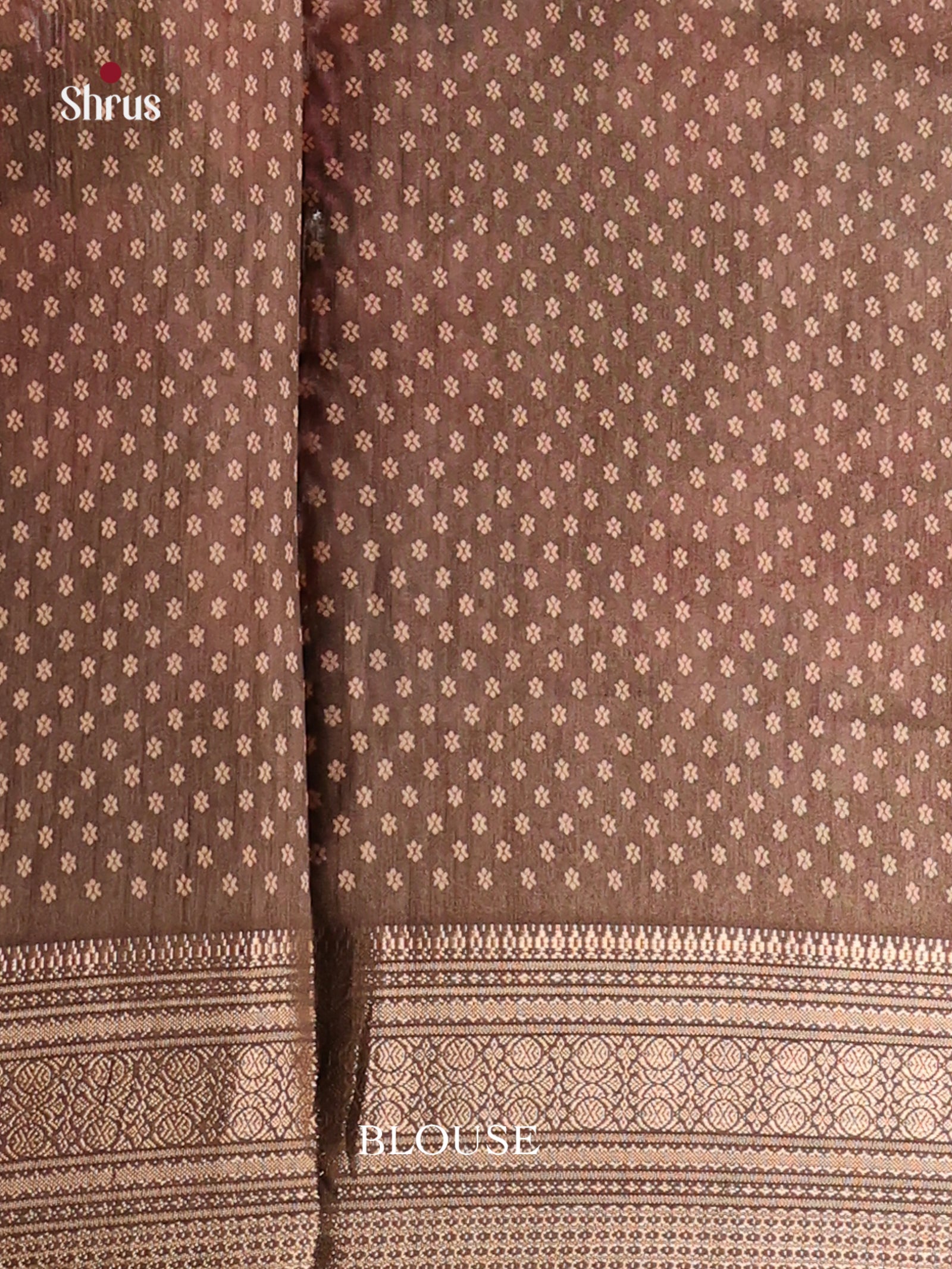 Brown - Semi Crepe Saree