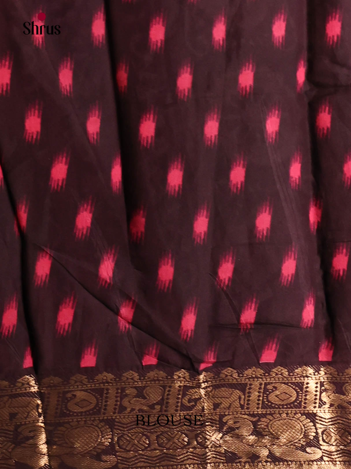 Pink & Black - Semi Modal  Saree