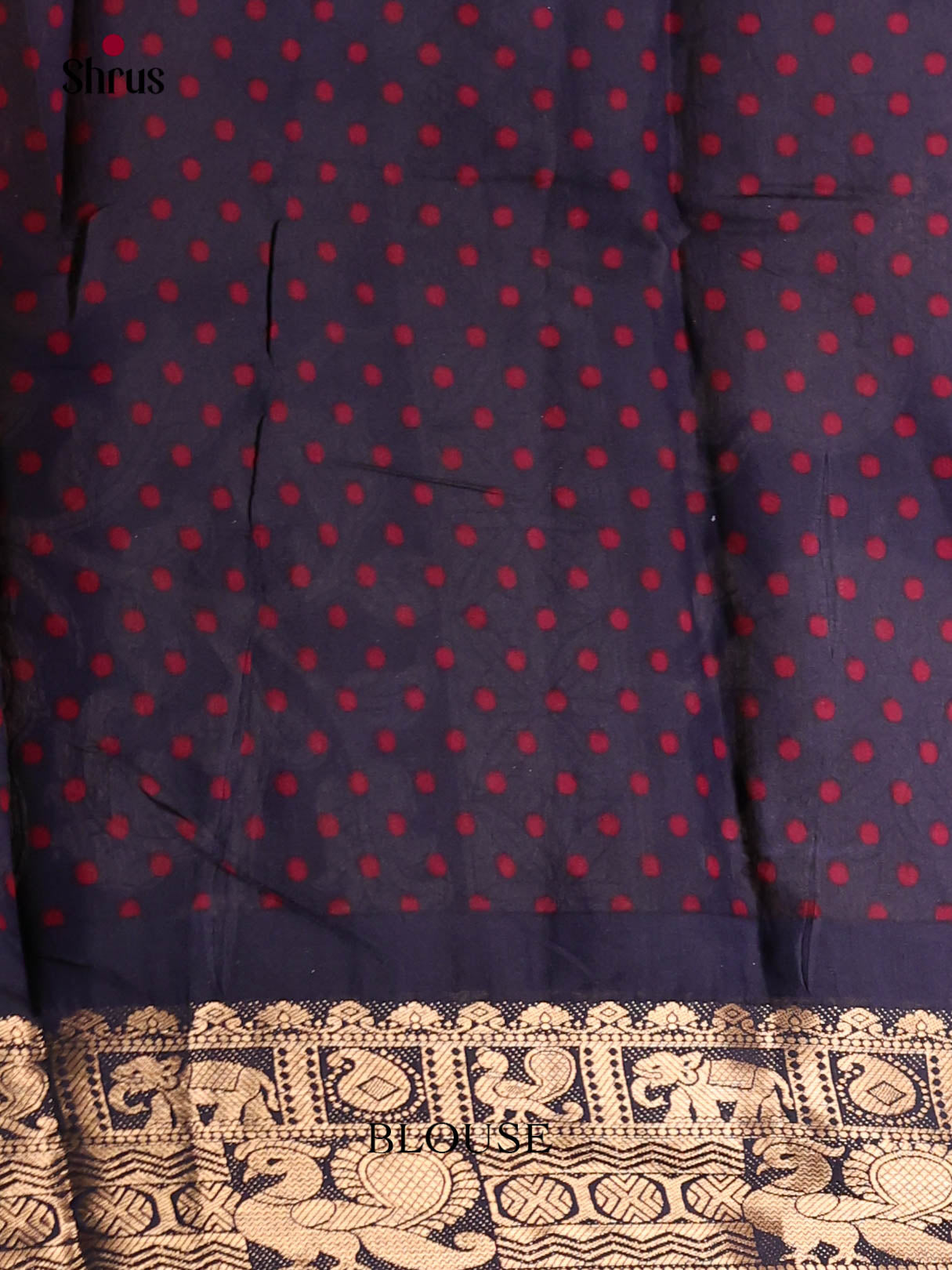 Maroon & Blue- Semi Modal  Saree