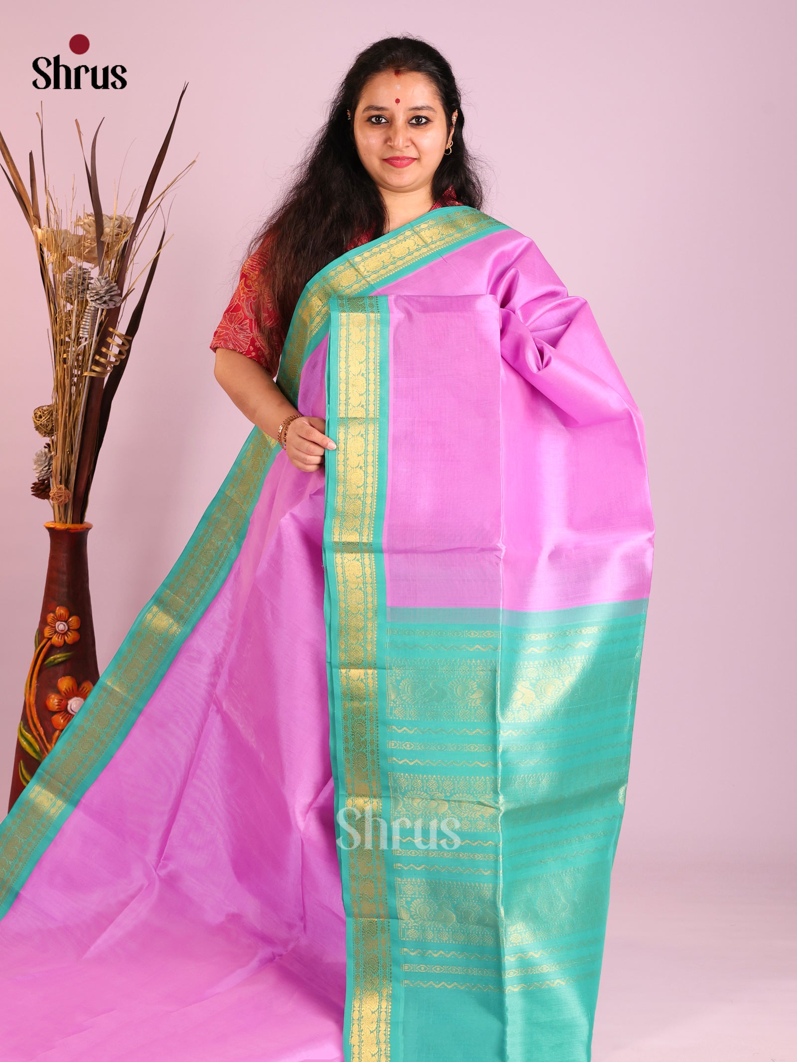 DIS13869 - Korvai-Small border Saree