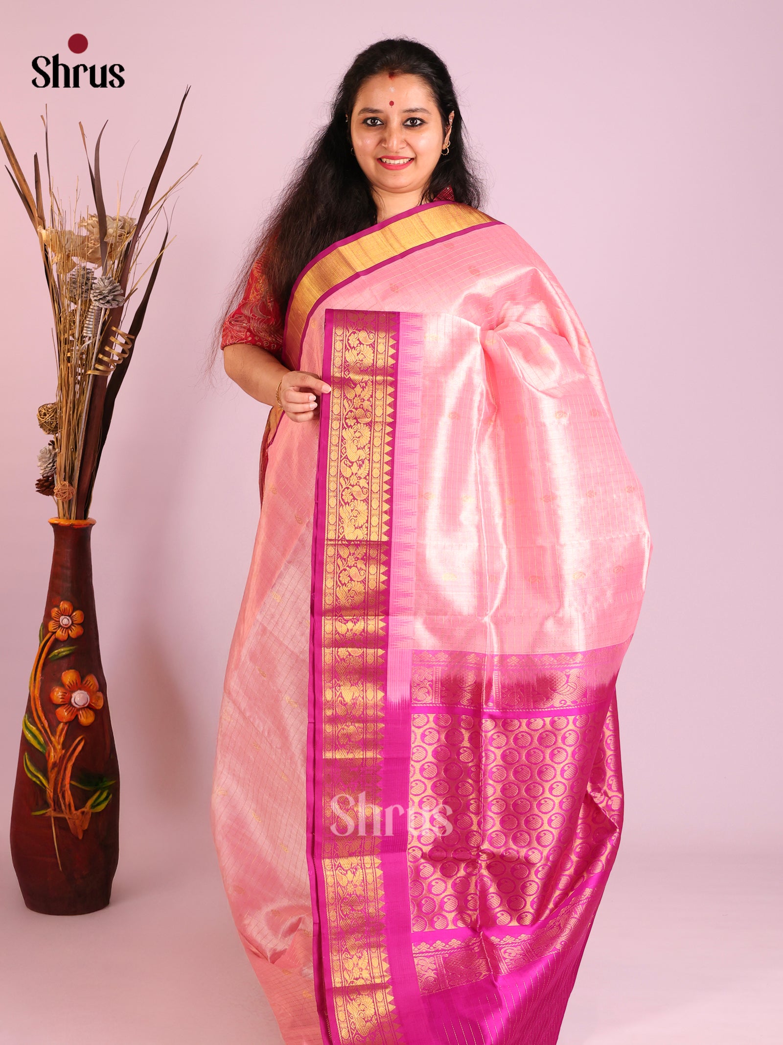 DIS13906 - Korvai-kattams Saree - Shop on Shrus.com