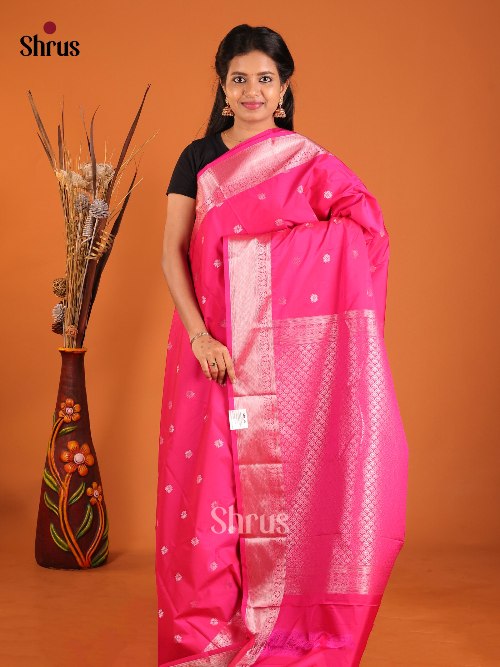 DIS13975 - Semi Kanchipuram Saree - Shop on Shrus.com