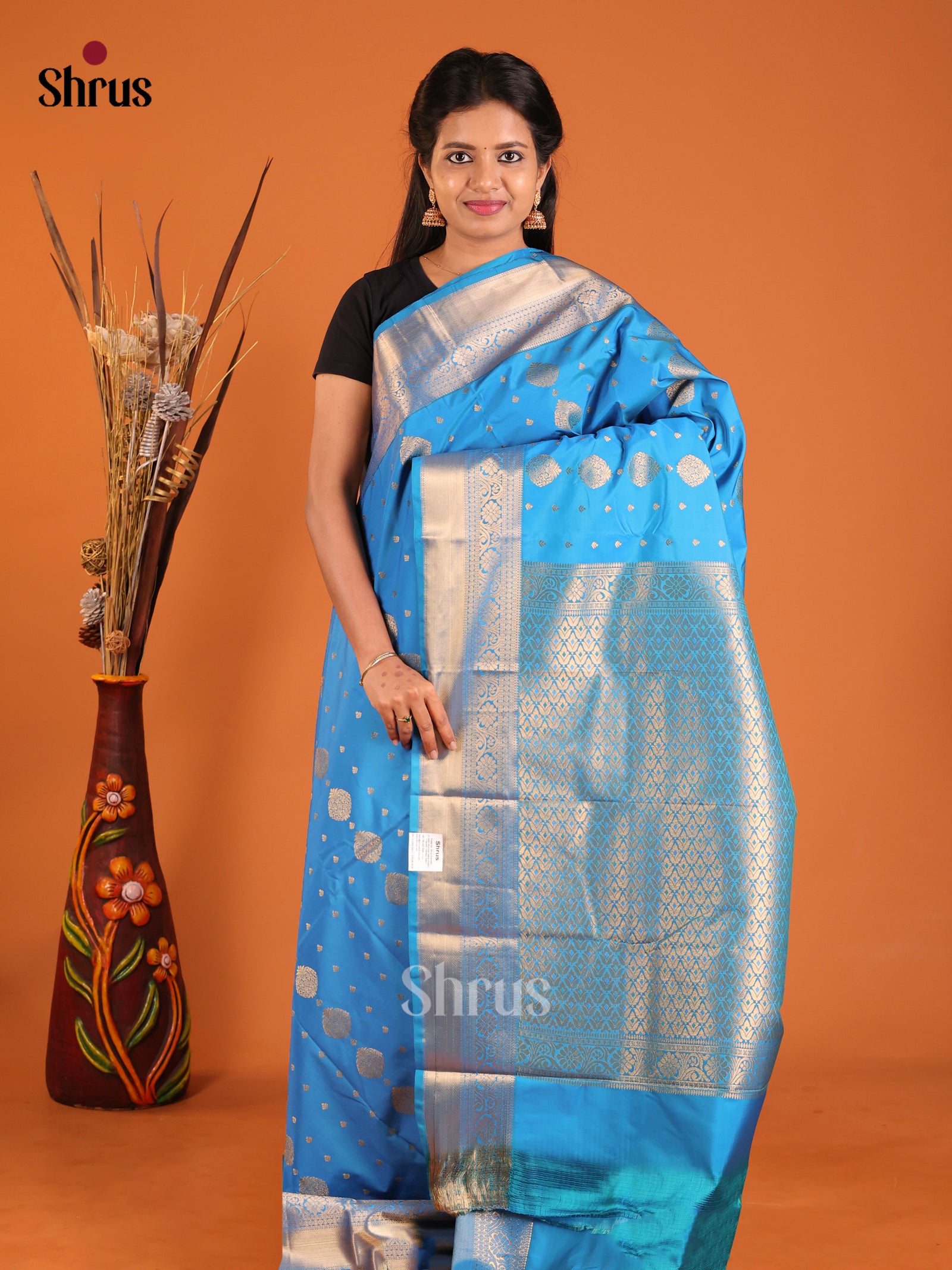 Blue - Semi Kanchipuram Saree