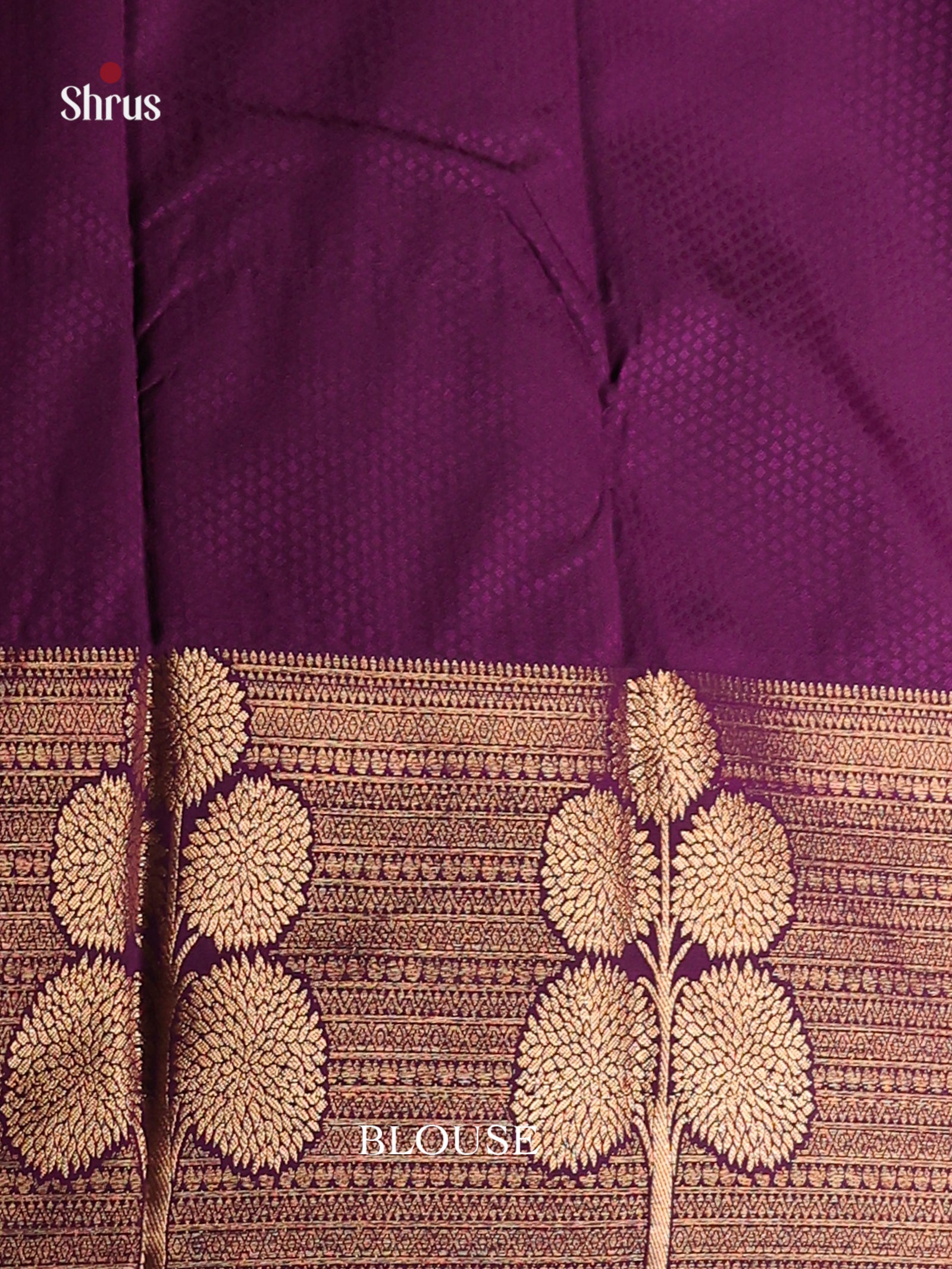 Pink & Violet- Semi Kanchipuram Saree - Shop on Shrus.com