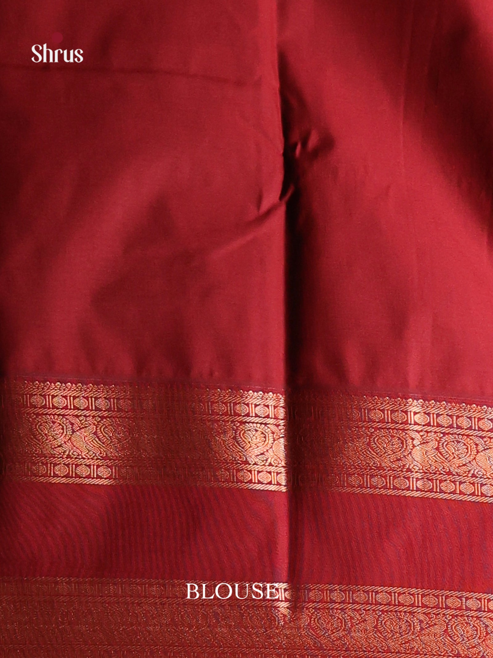 Blue & Maroon  - Semi Kanchipuram Saree