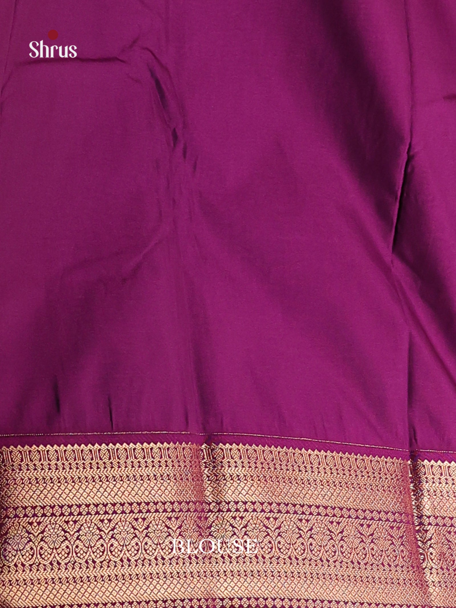 Pastel Blue & Purple - Semi Kanchipuram Saree - Shop on Shrus.com