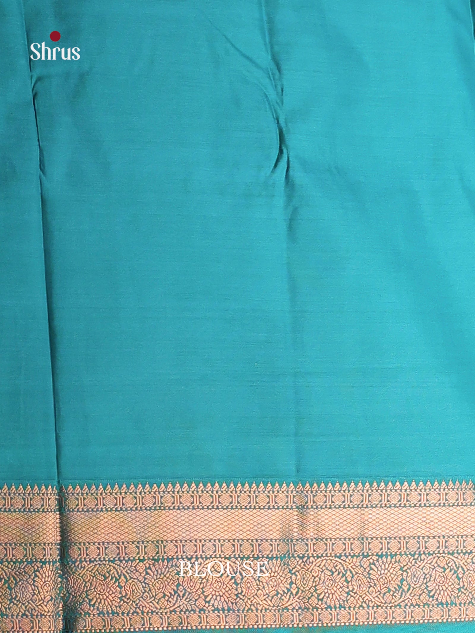 Cream & Blue - Semi Kanchipuram Saree