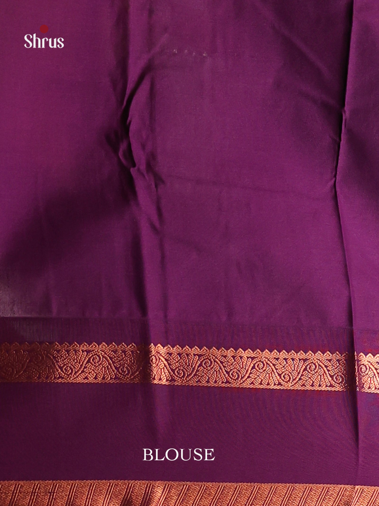 Orangish Pink & Violet- Semi Kanchipuram Saree - Shop on Shrus.com
