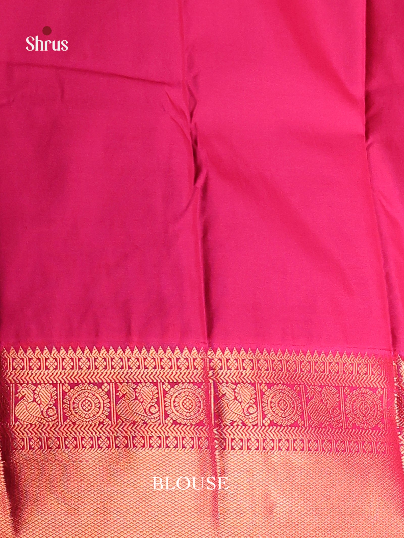 Blue & Pink - Semi Kanchipuram Saree