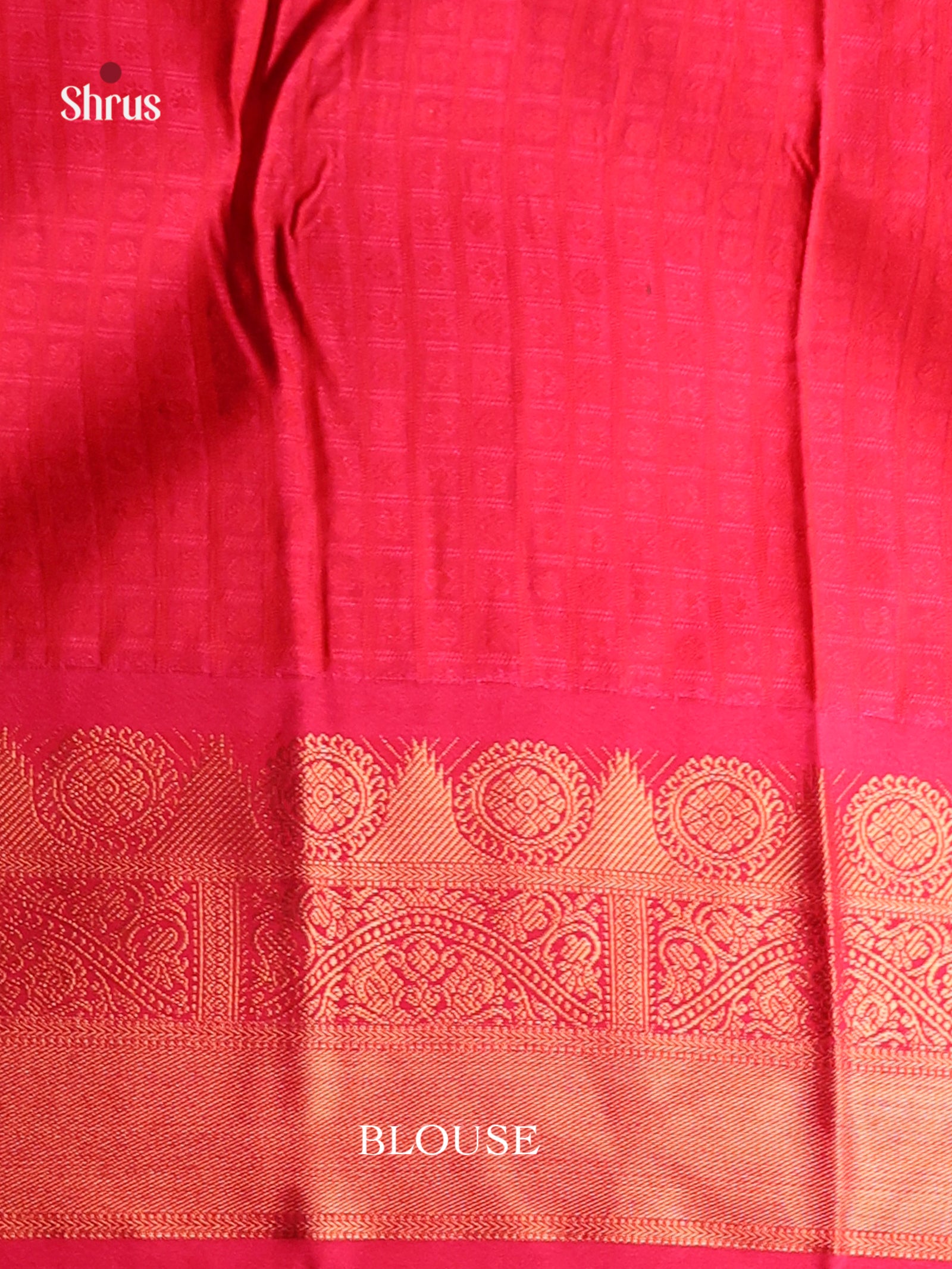 Cream & Pink - Semi Kanchipuram Saree