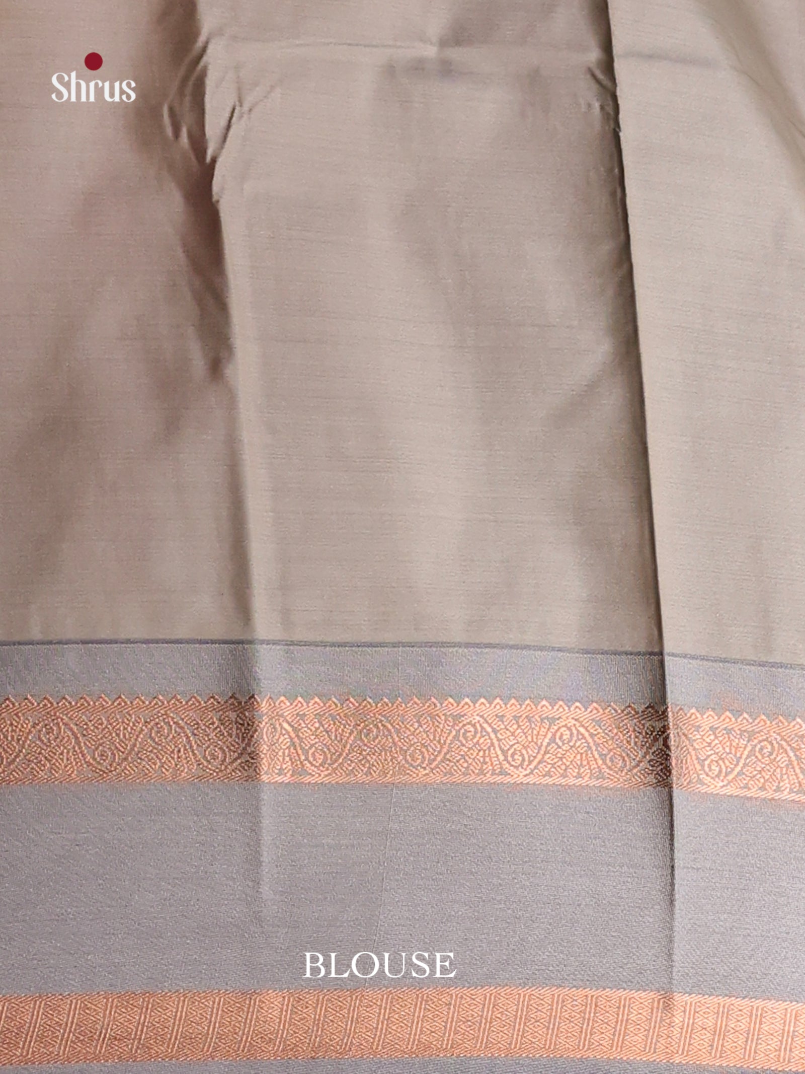 Red & Grey - Semi Kanchipuram Saree - Shop on Shrus.com