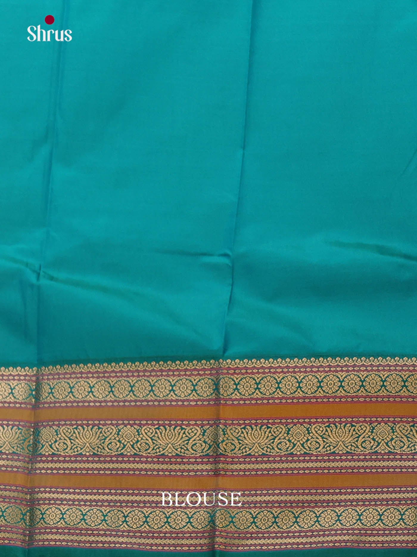 Orangish Pink & Green - Semi Kanchipuram Saree - Shop on Shrus.com