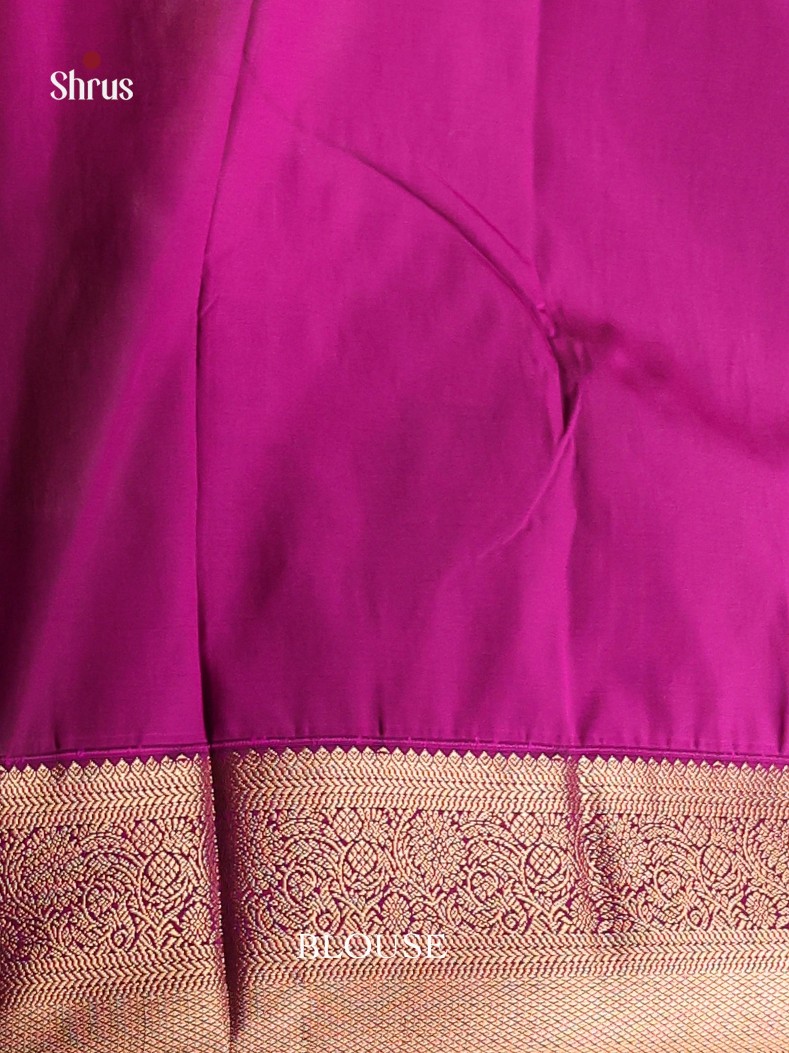Green & Purple - Semi Kanchipuram Saree - Shop on Shrus.com