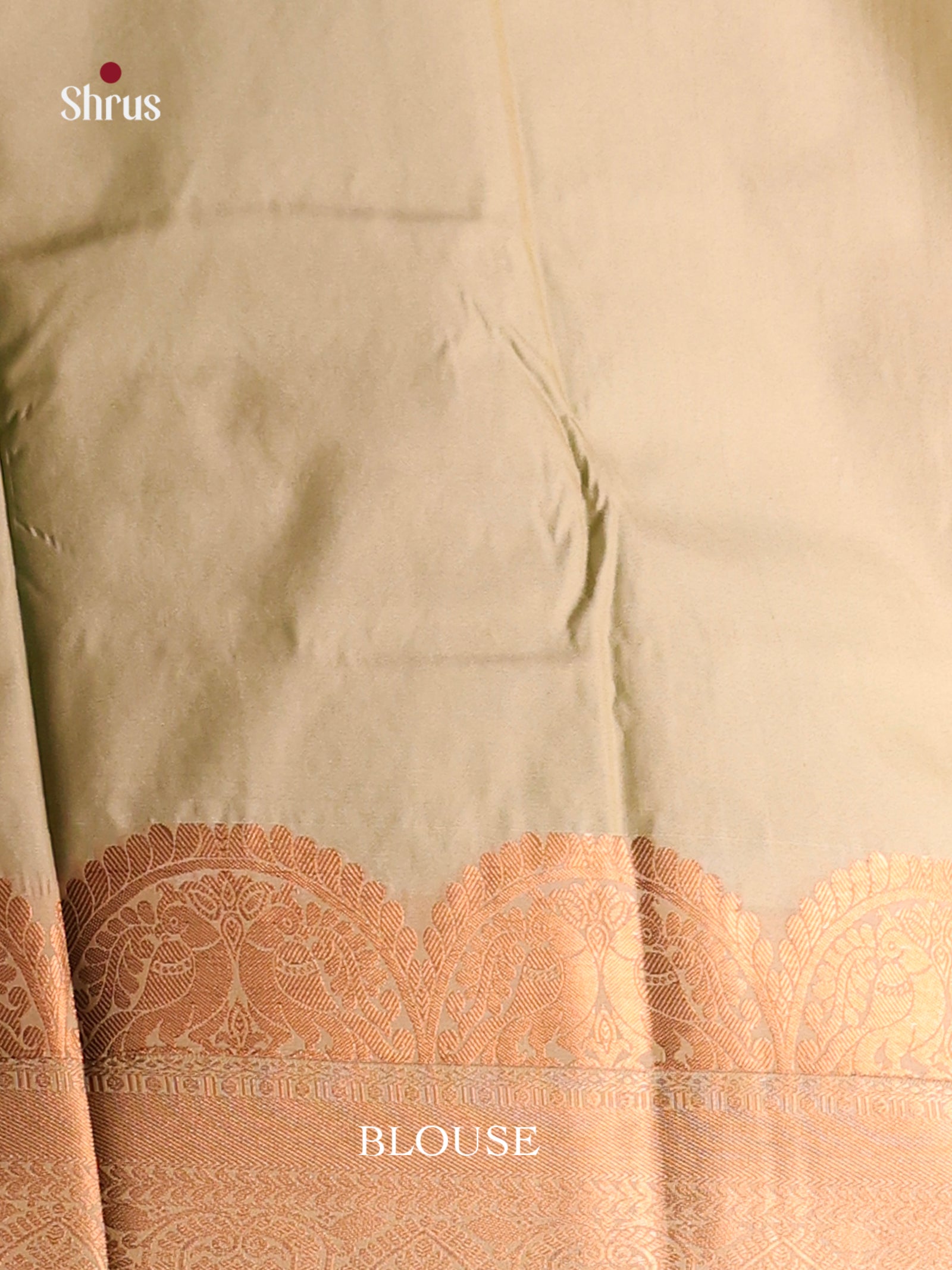 Pastel Green & Cream - Semi Kanchipuram Saree