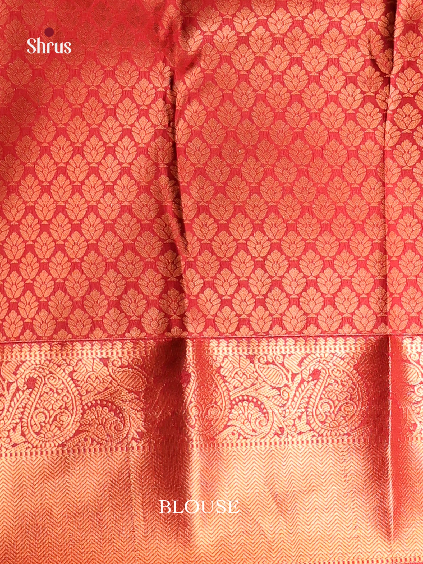 Cream & Red - Semi Kanchipuram Saree