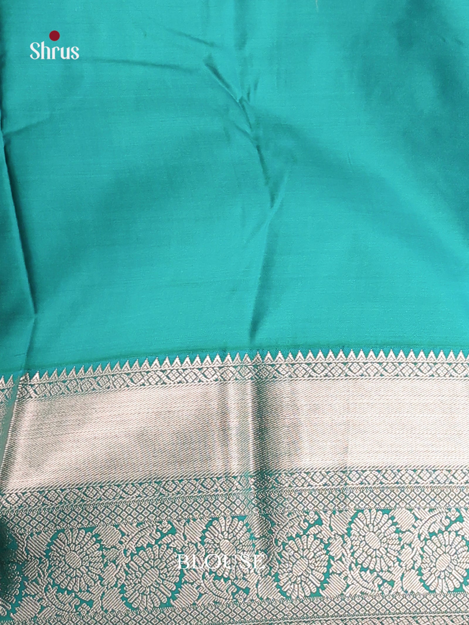 Cream & Green - Semi Kanchipuram Saree 1