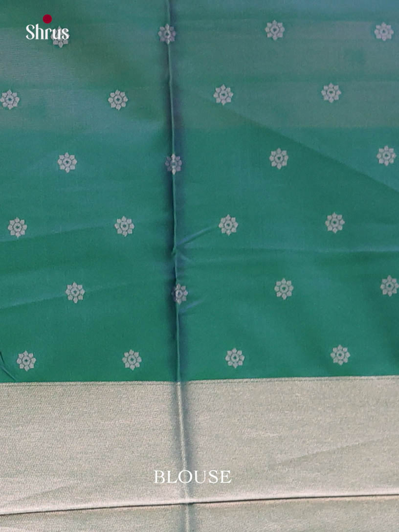 Majenta & Green- Semi Softsilk Saree