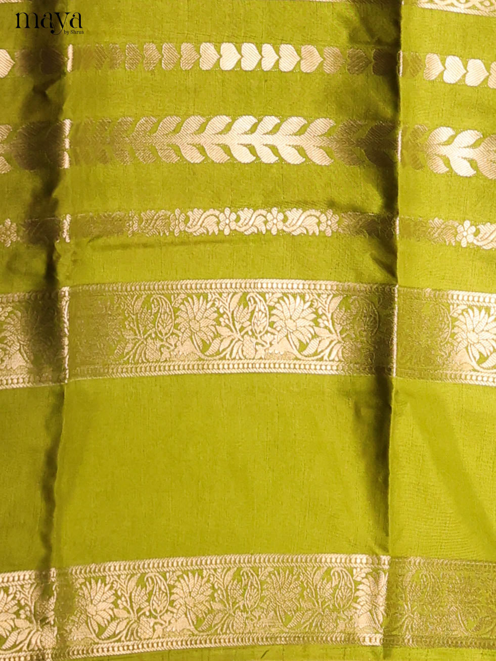 Purple & Green - Semi Crepe Saree - Shop on Shrus.com