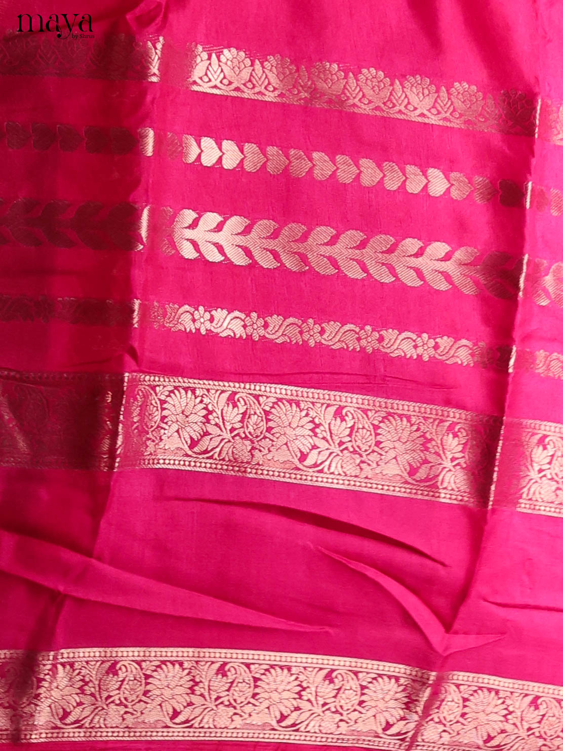 Orange & Pink - Semi Crepe Saree - Shop on Shrus.com