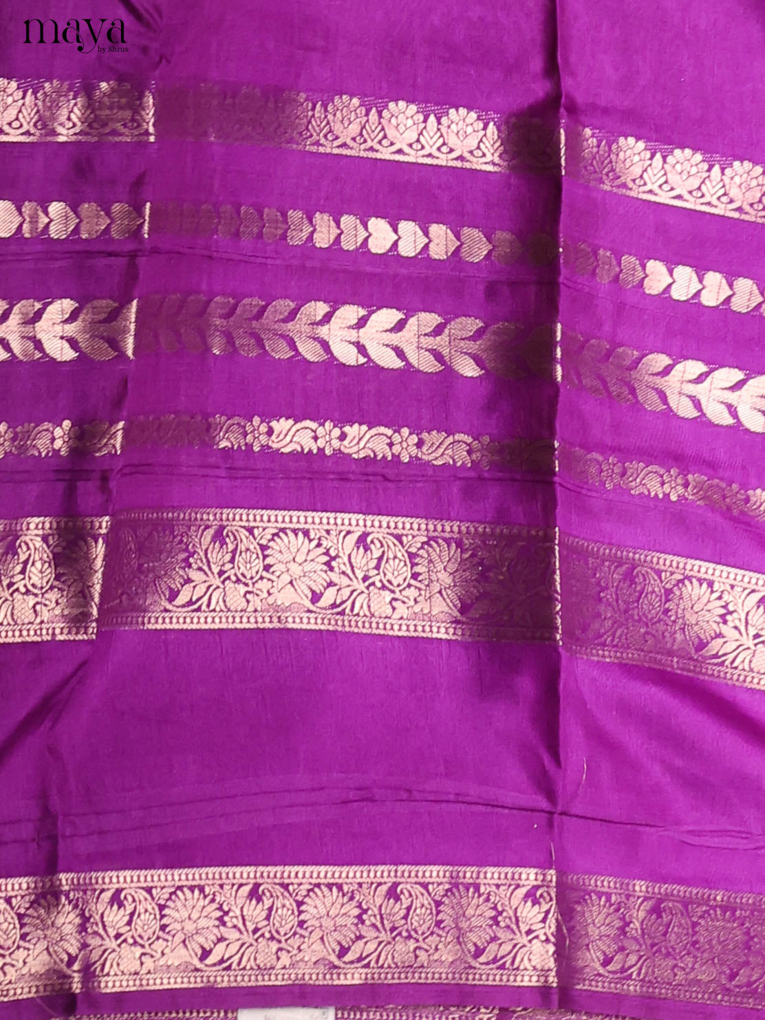 Green & Purple - Semi Crepe Saree - Shop on Shrus.com