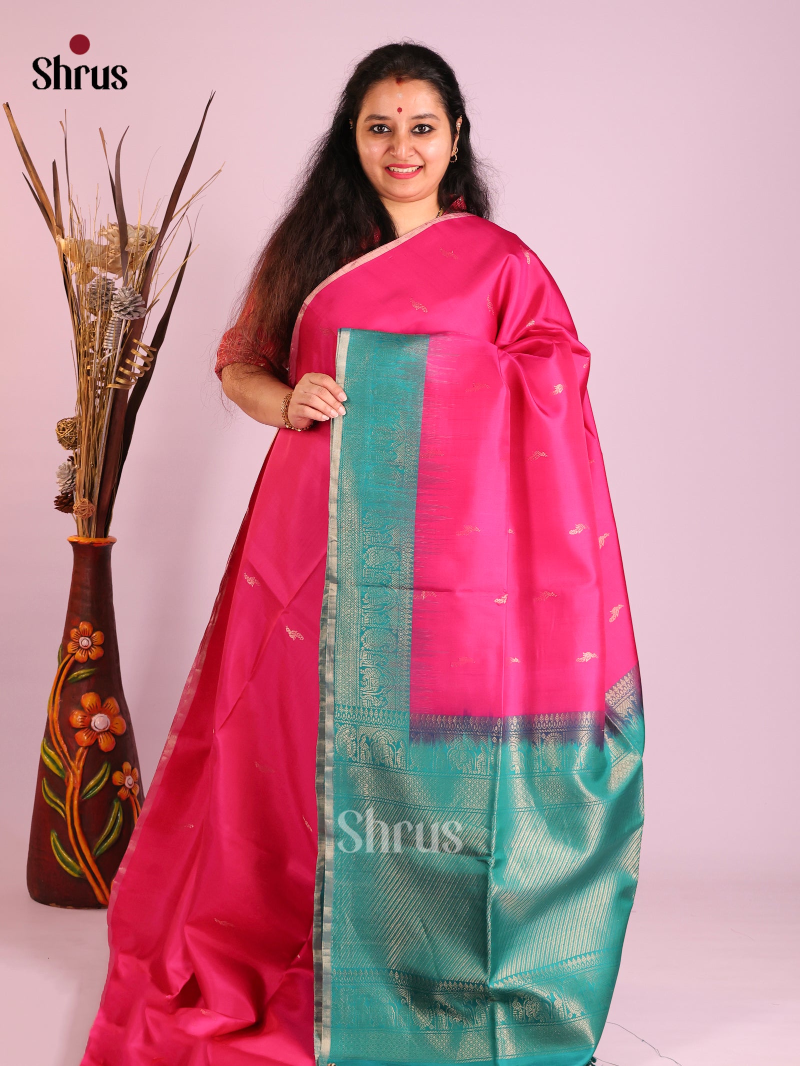 DIS16014 - Soft Silk (HR) Saree - Shop on Shrus.com