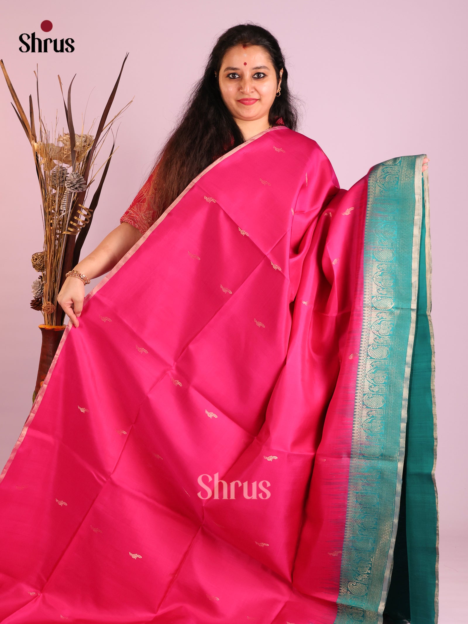 DIS16014 - Soft Silk (HR) Saree - Shop on Shrus.com
