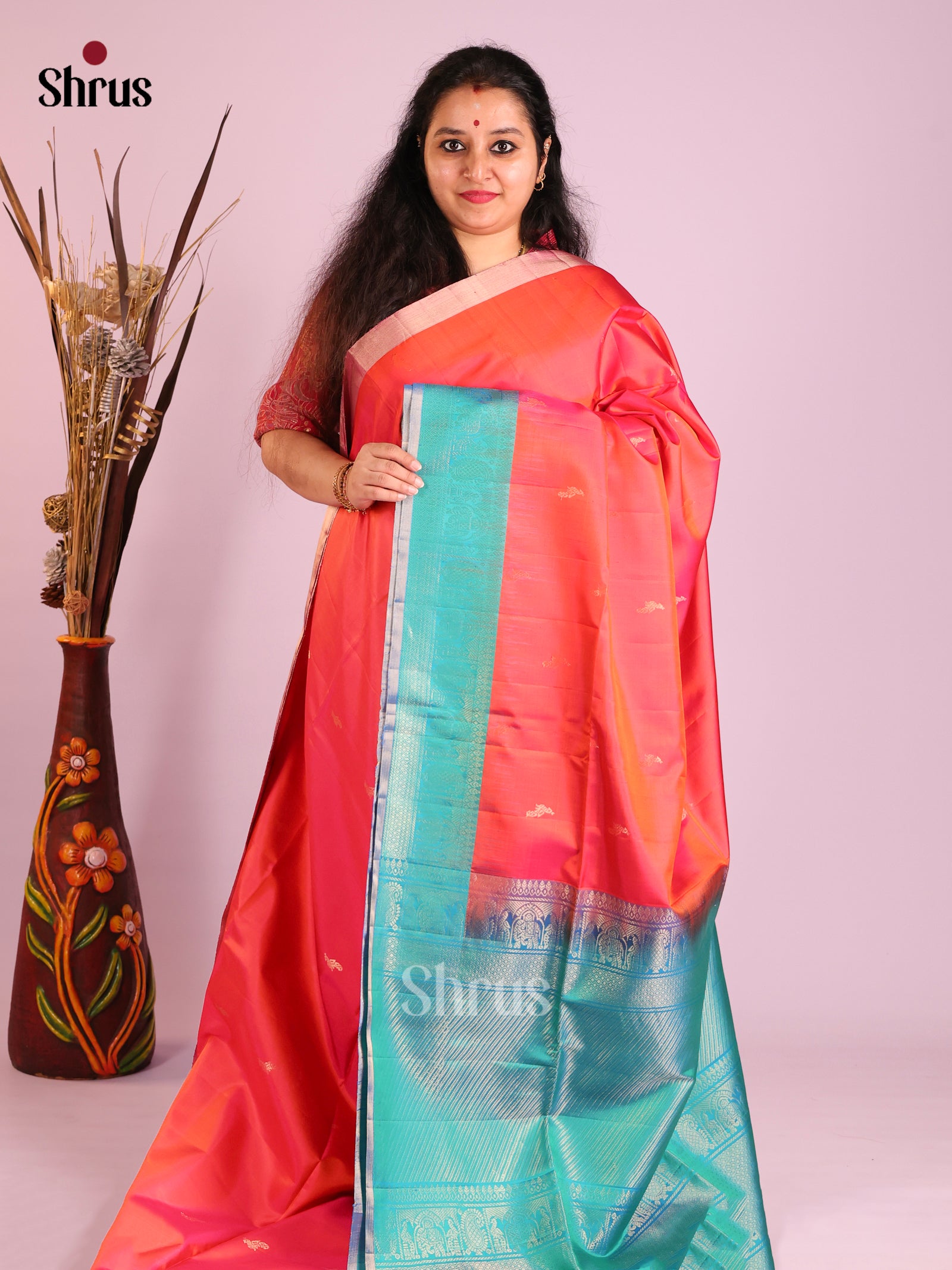 DIS16016 - Soft Silk (HR) Saree - Shop on Shrus.com