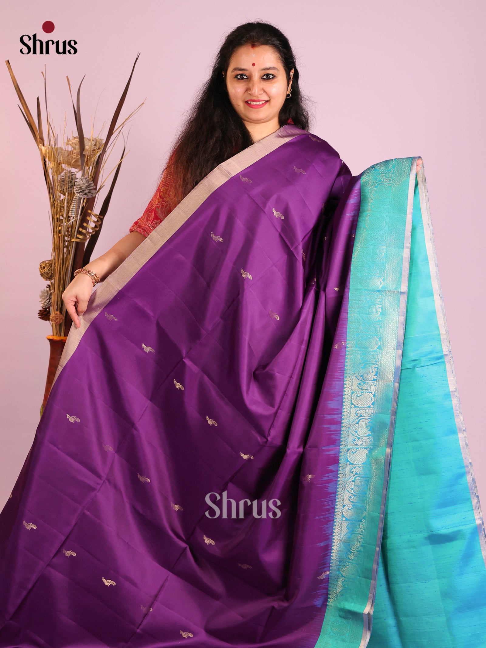 DIS16019 - Soft Silk (HR) Saree - Shop on Shrus.com