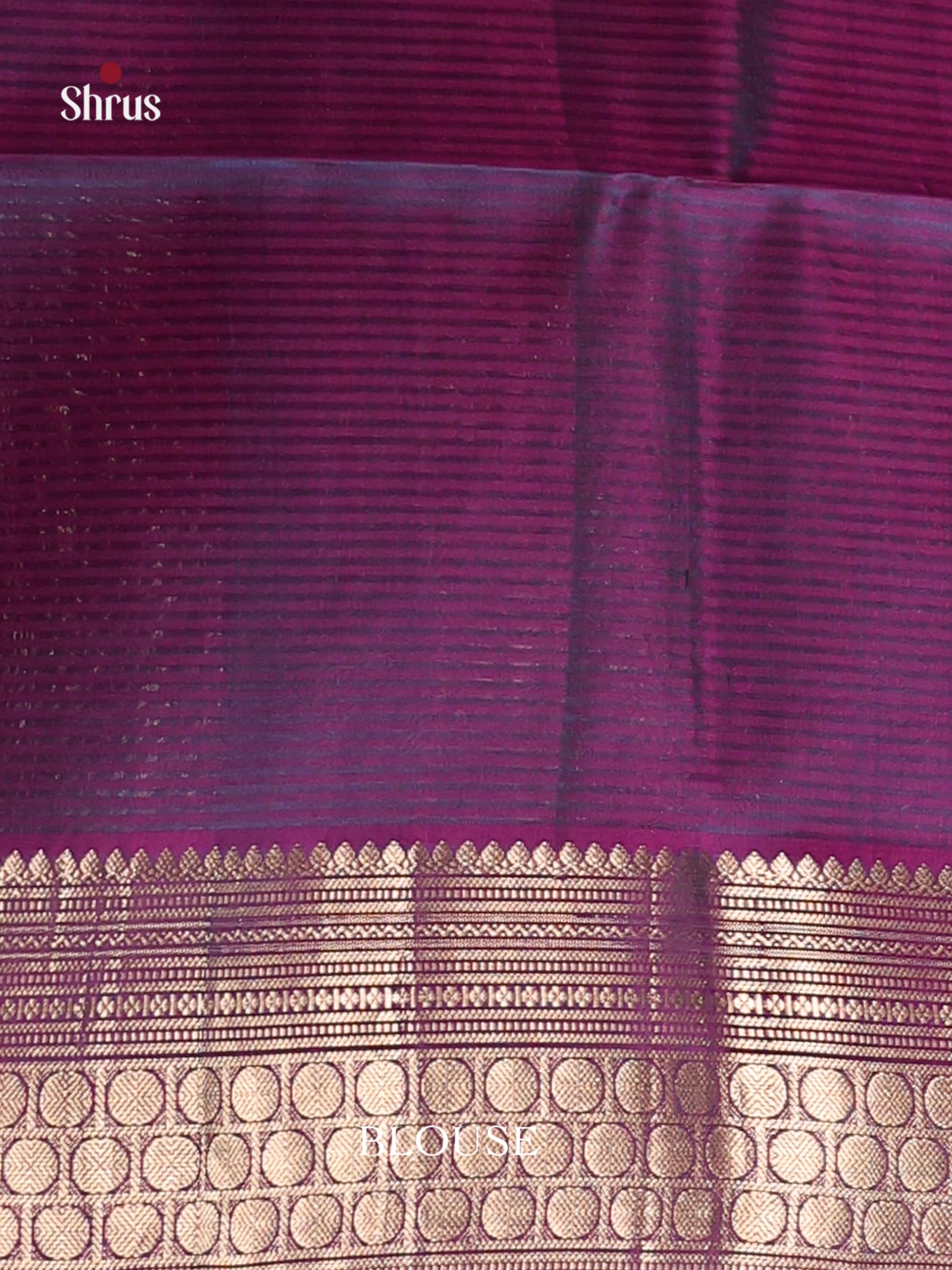 chic Peacock Blue Soft Silk Saree with rudraksh buttas & Purple Brocade Pallu 2