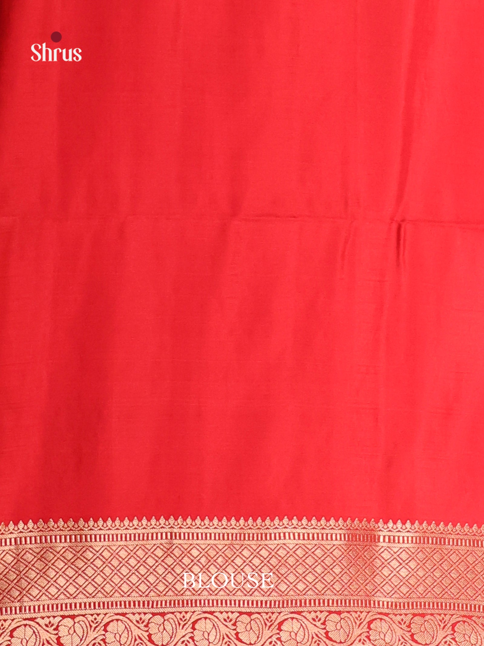 Exquisite Red Soft Silk saree with floral nestling brocade & Zari woven Border 2