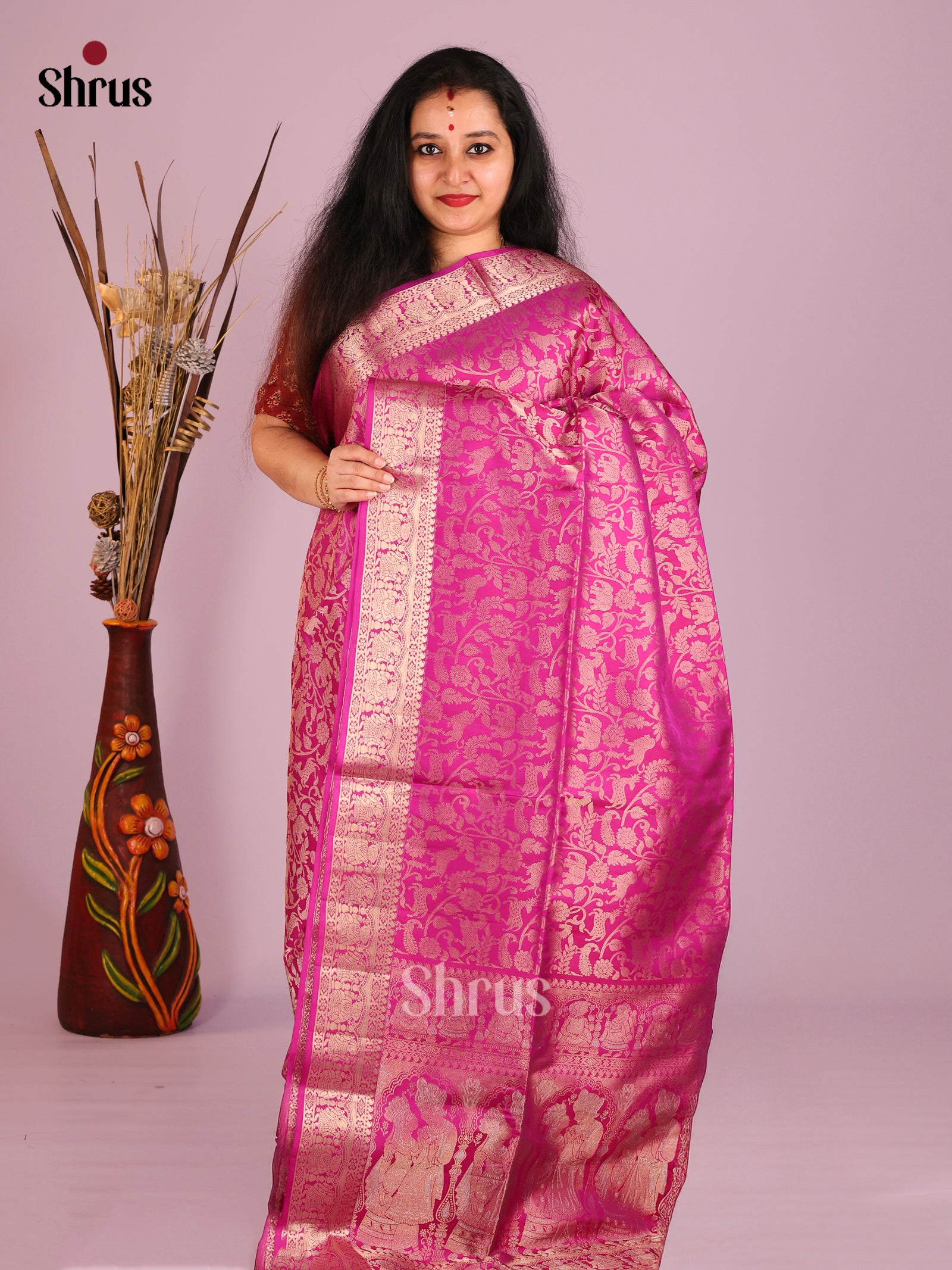 DIS16059 - Soft Silk (HR) Saree - Shop on Shrus.com