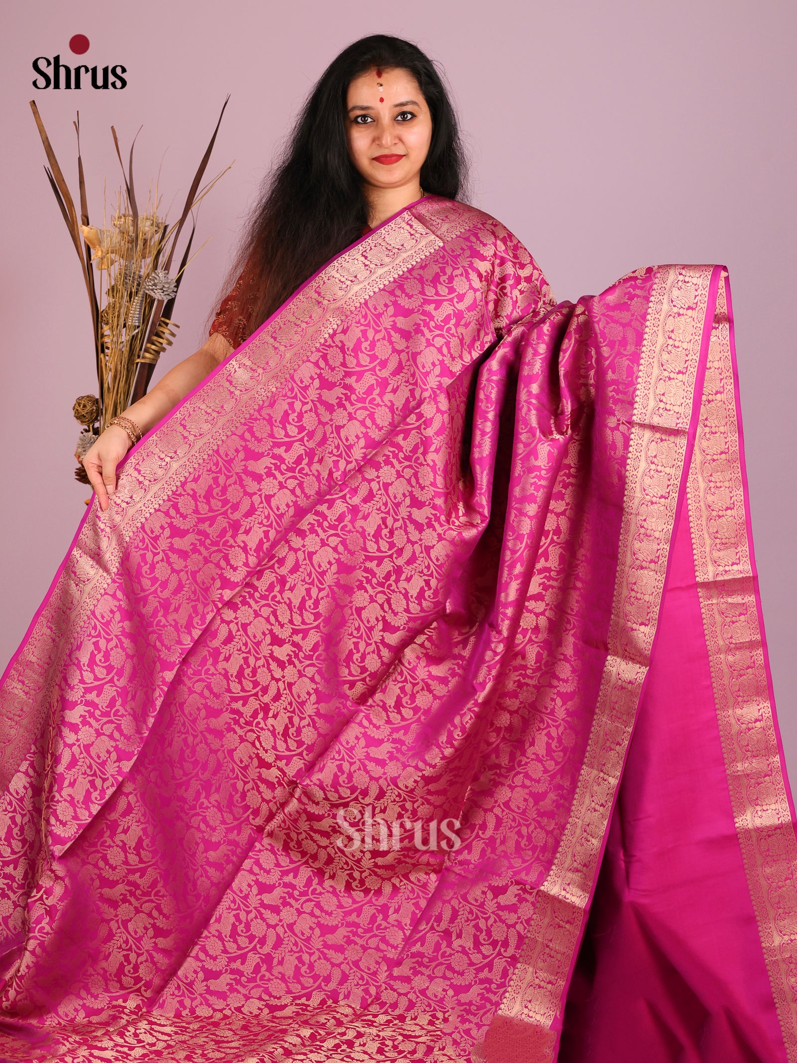 DIS16059 - Soft Silk (HR) Saree - Shop on Shrus.com