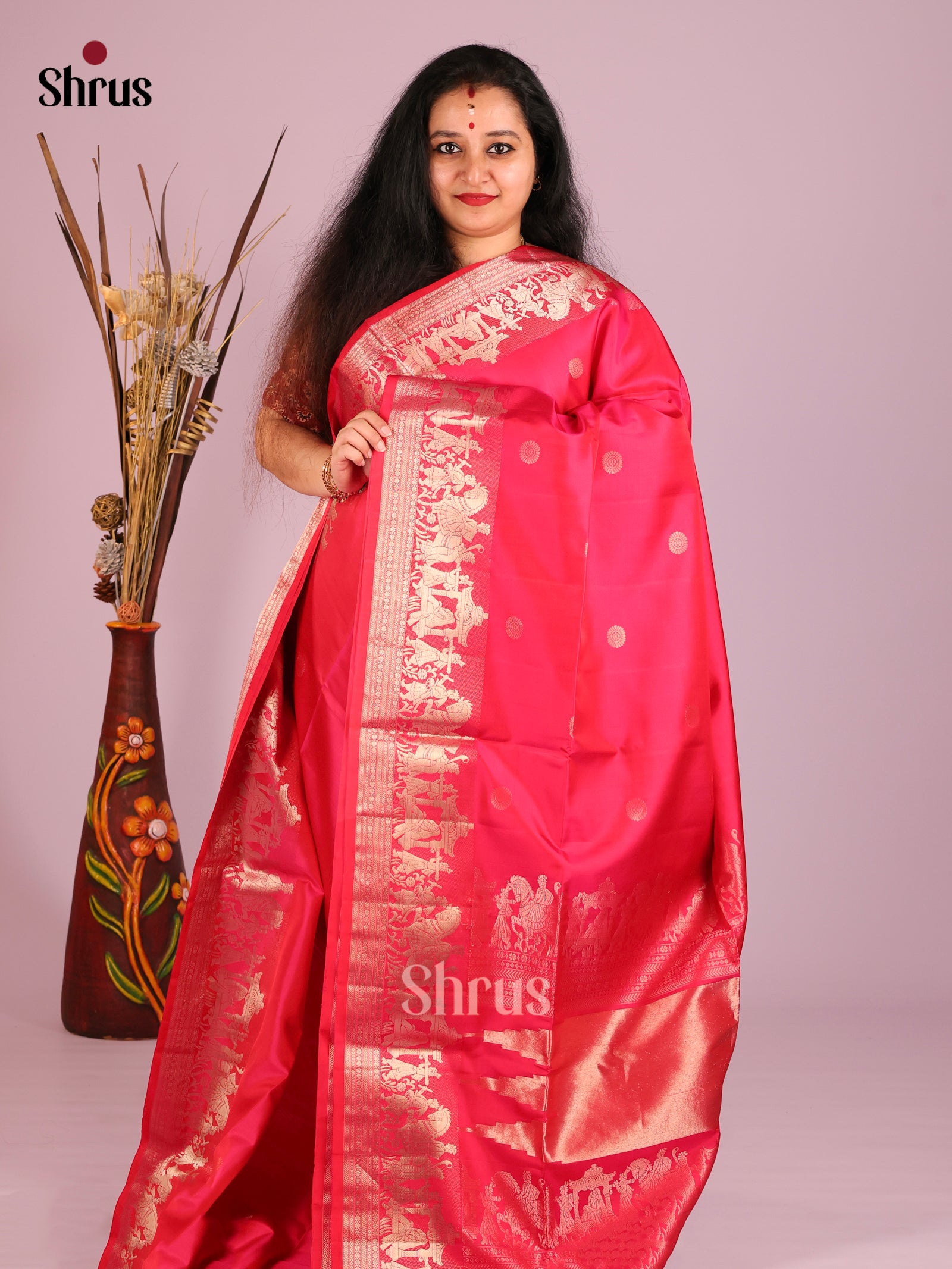 DIS16066 - Soft Silk (HR) Saree - Shop on Shrus.com