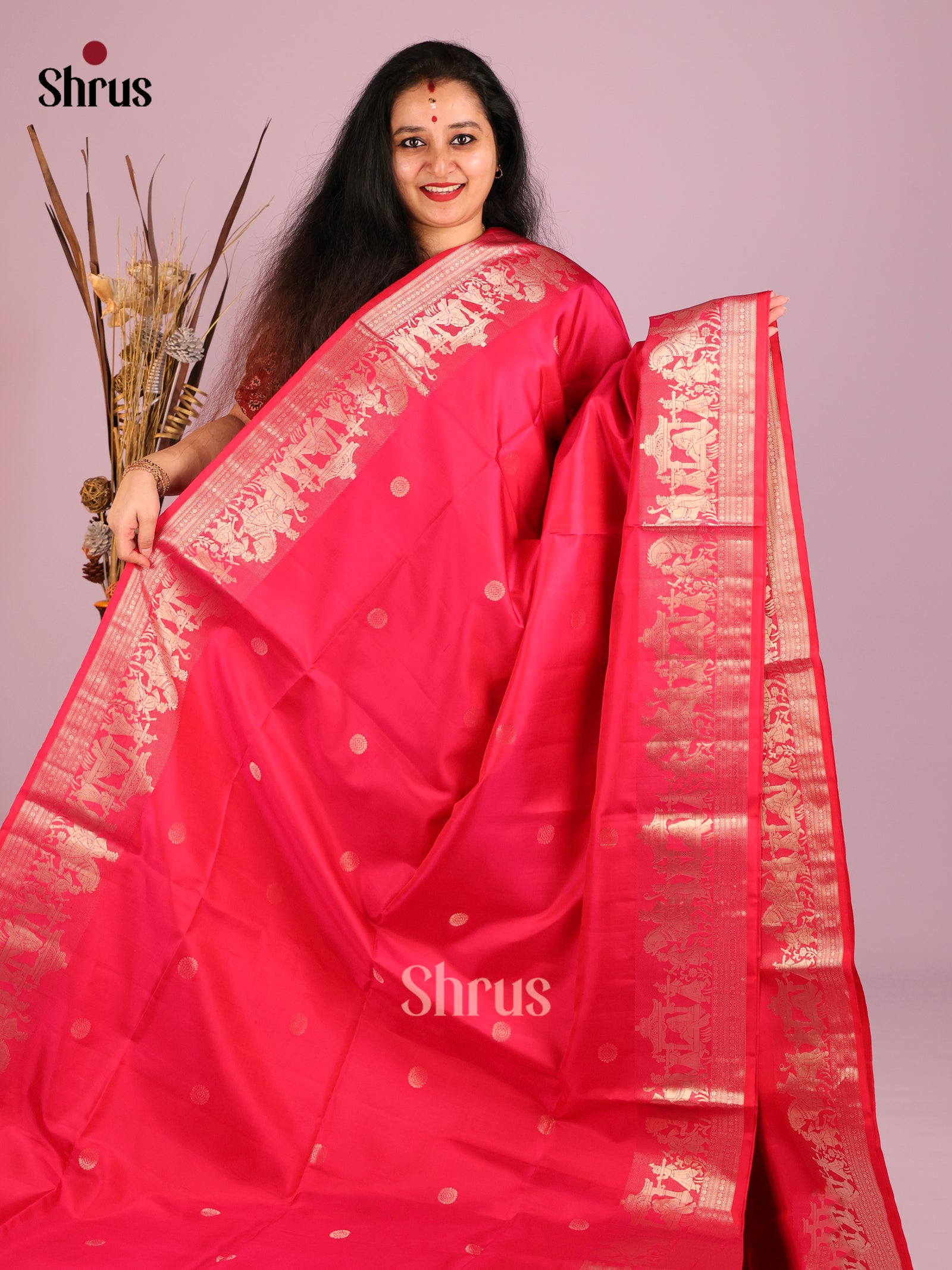 DIS16066 - Soft Silk (HR) Saree - Shop on Shrus.com