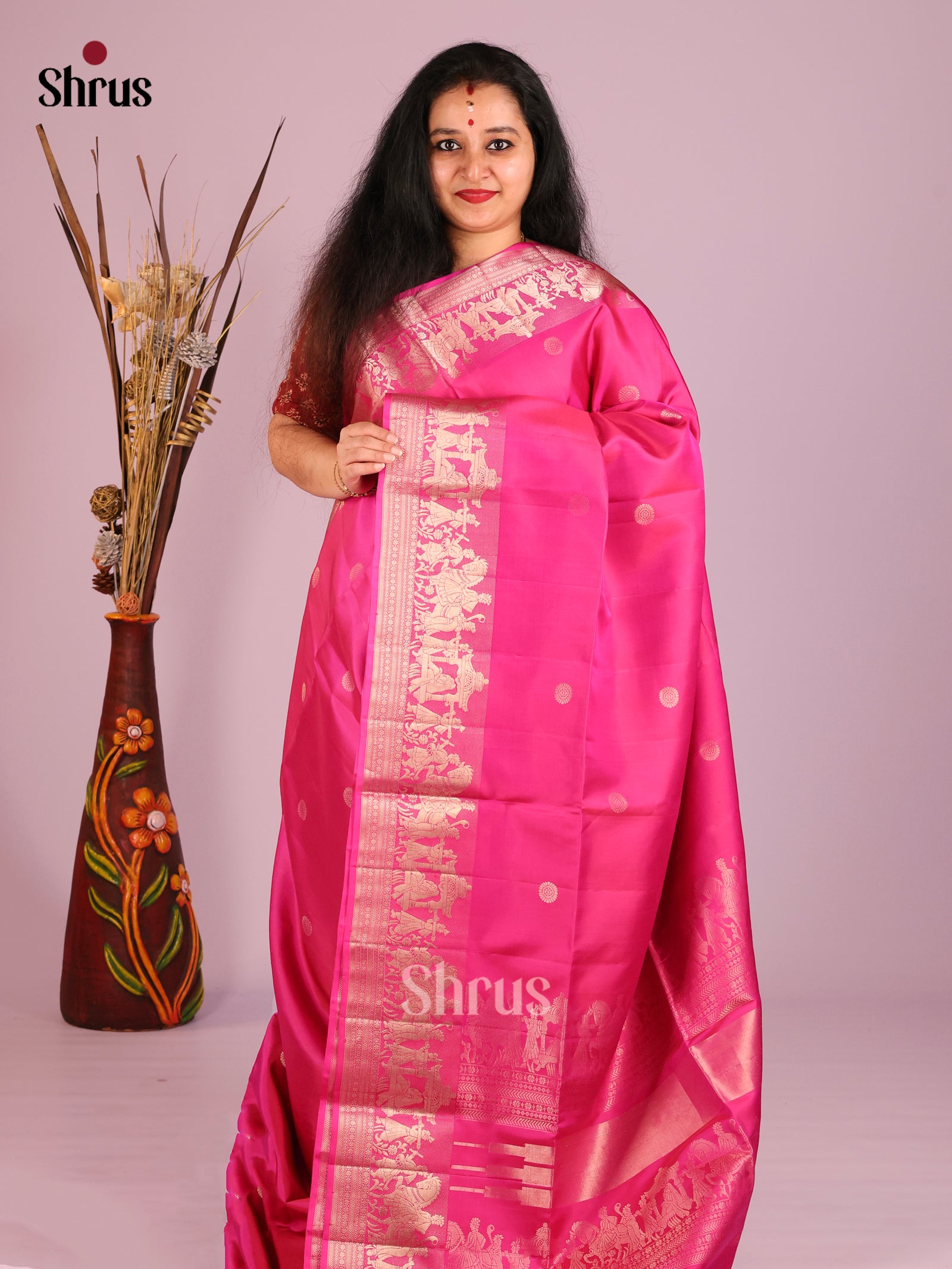 DIS16067 - Soft Silk (HR) Saree - Shop on Shrus.com