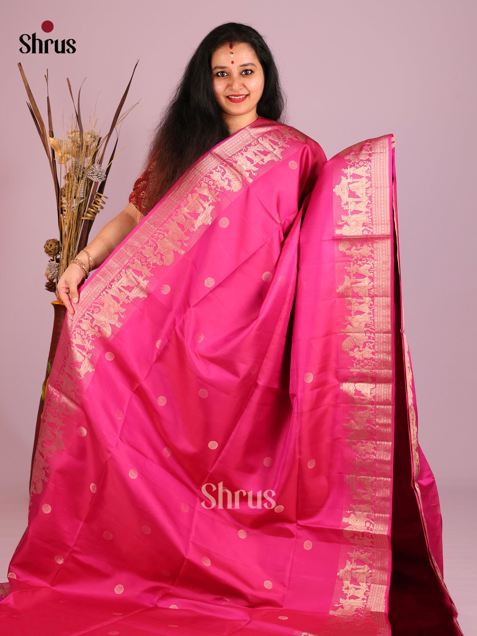 DIS16067 - Soft Silk (HR) Saree - Shop on Shrus.com